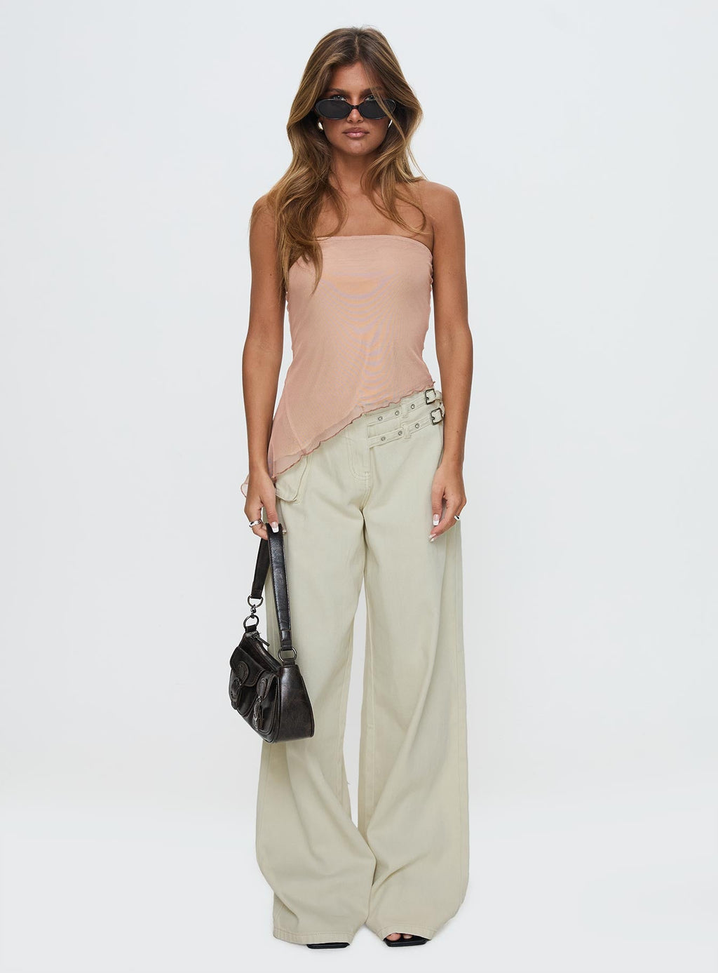 Paxon Asymmetrical Top Beige