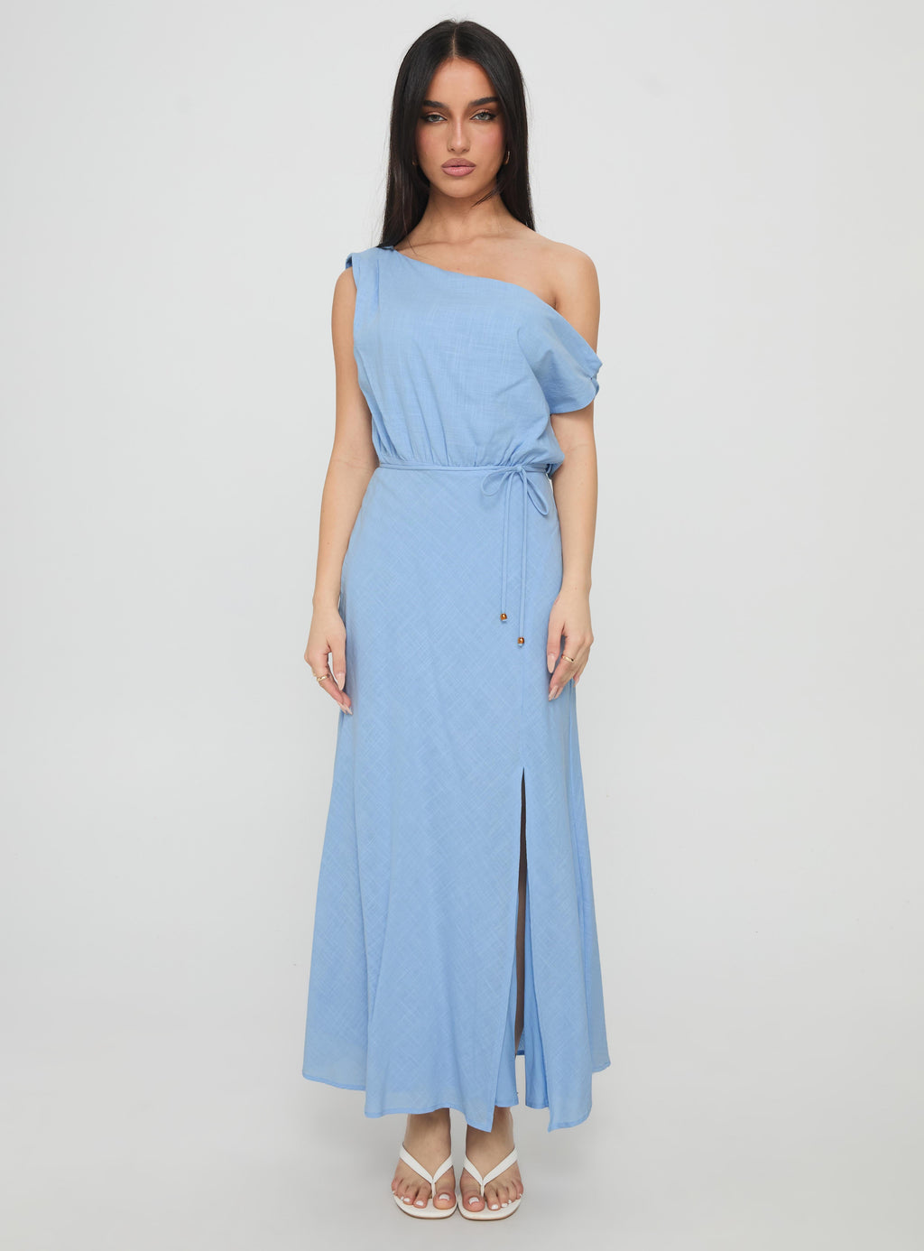 Frangelica Off The Shoulder Maxi Dress Light Blue