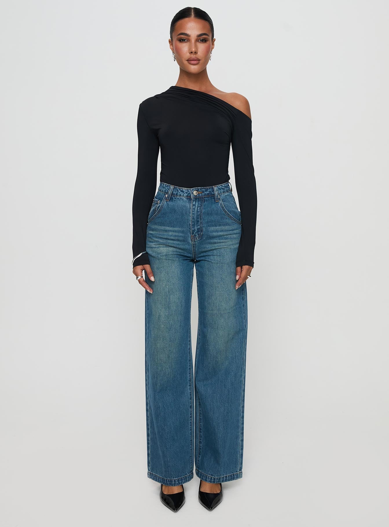 Antilles One Shoulder Bodysuit Black