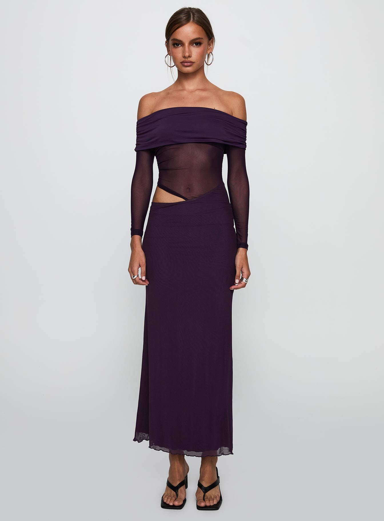 Soul Ties Long Sleeve Maxi Dress Purple