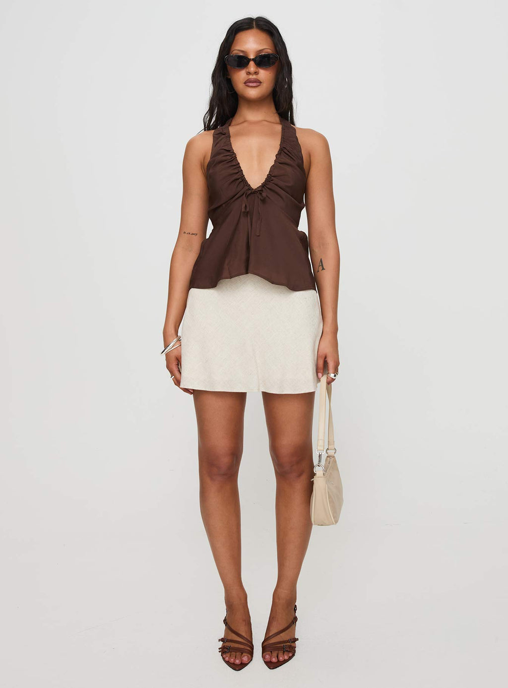 Gadot Halter Top Brown
