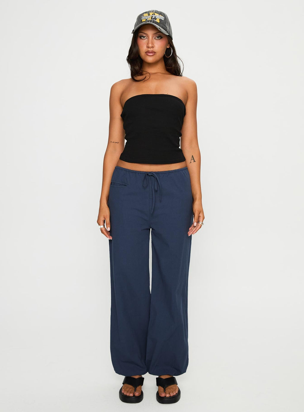 Zodie Low Waist Pants Navy