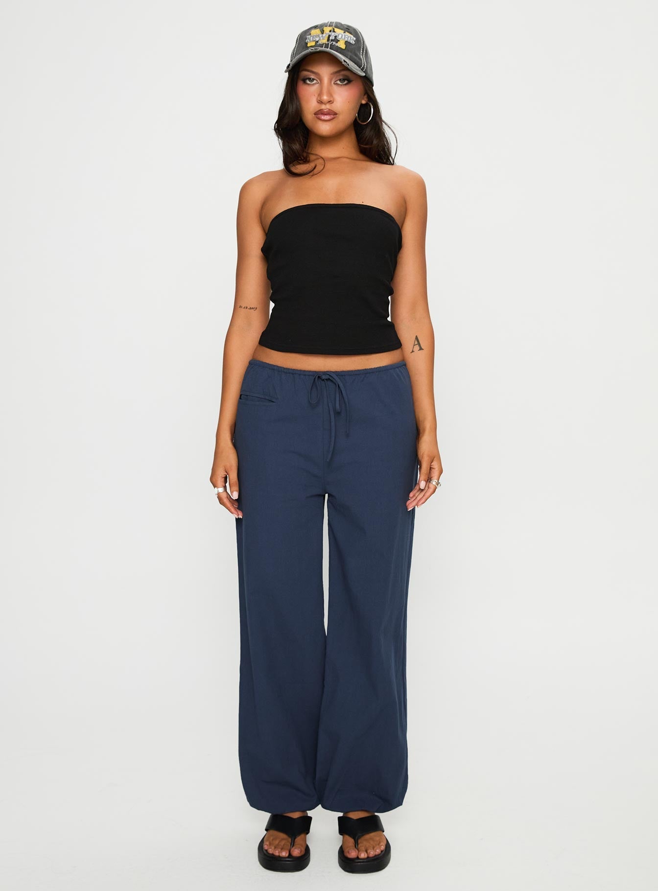 Zodie Low Waist Pants Navy