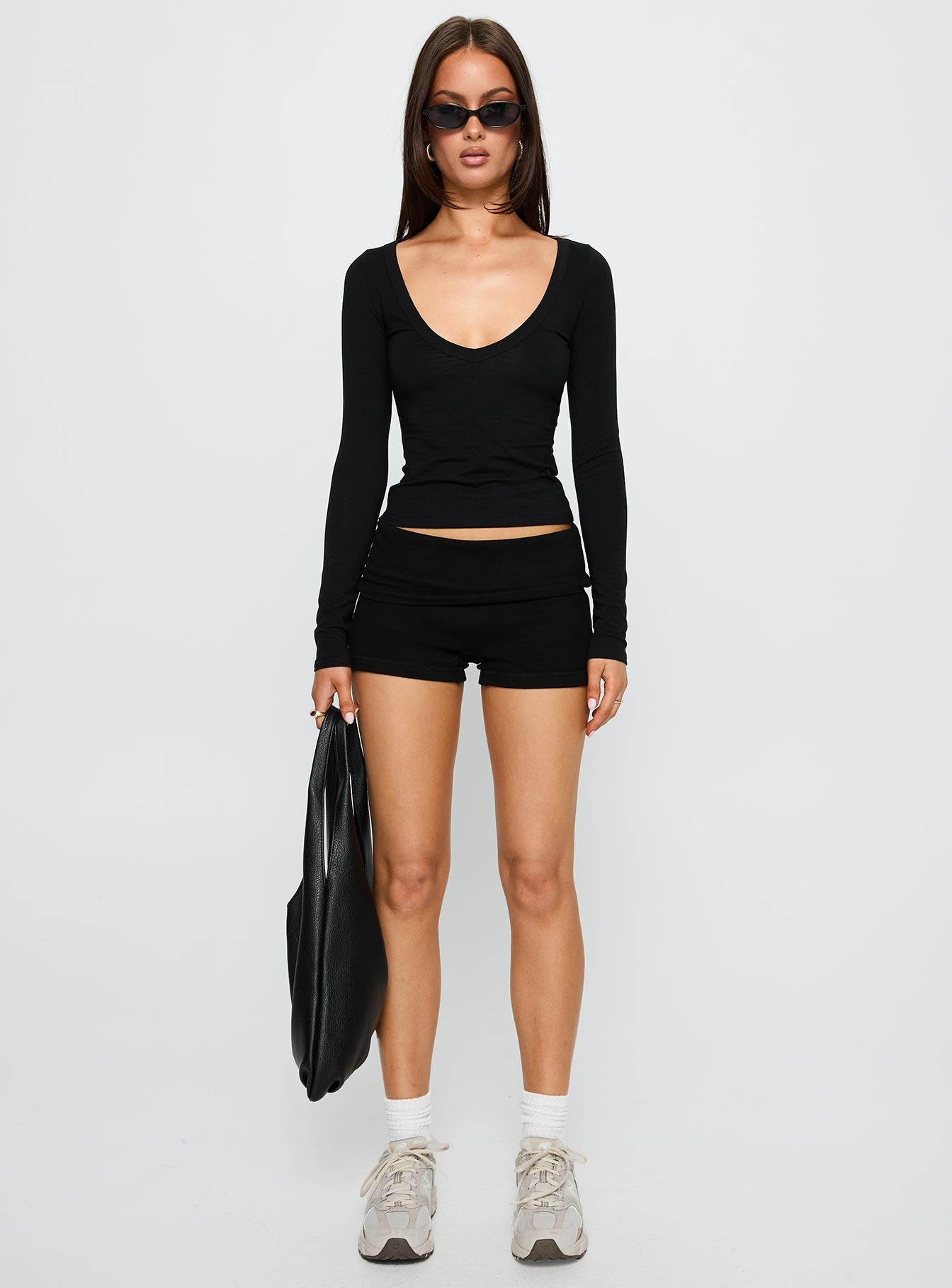 Count Me In Long Sleeve Top Black