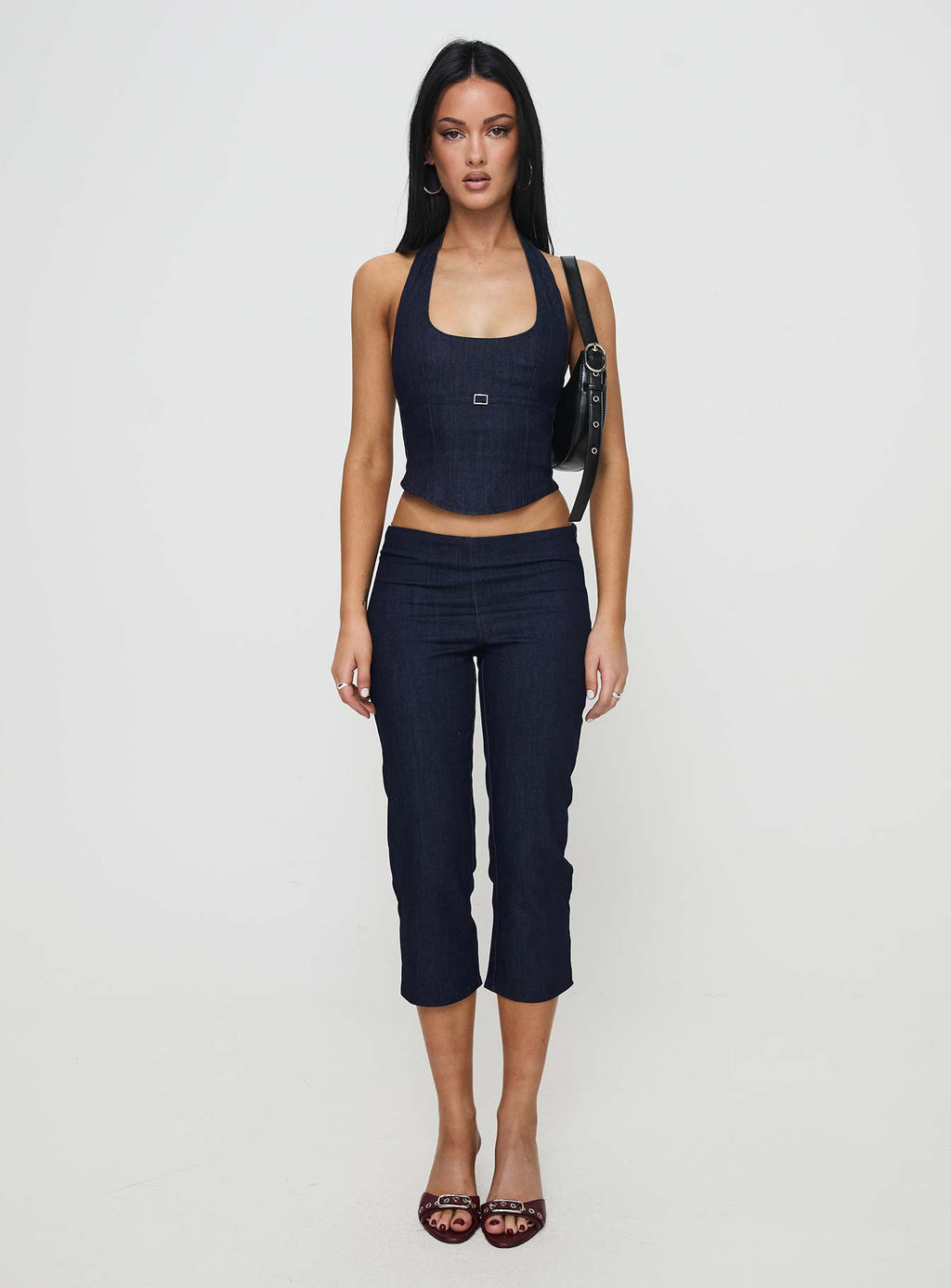 Nasya Halter Top Indigo