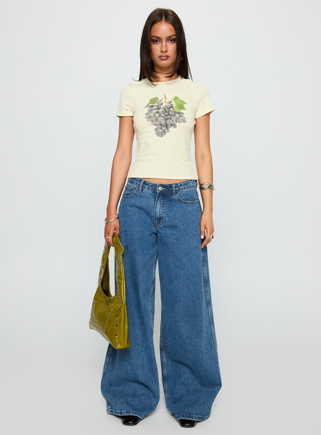 Grapejuice Graphic Top Cream