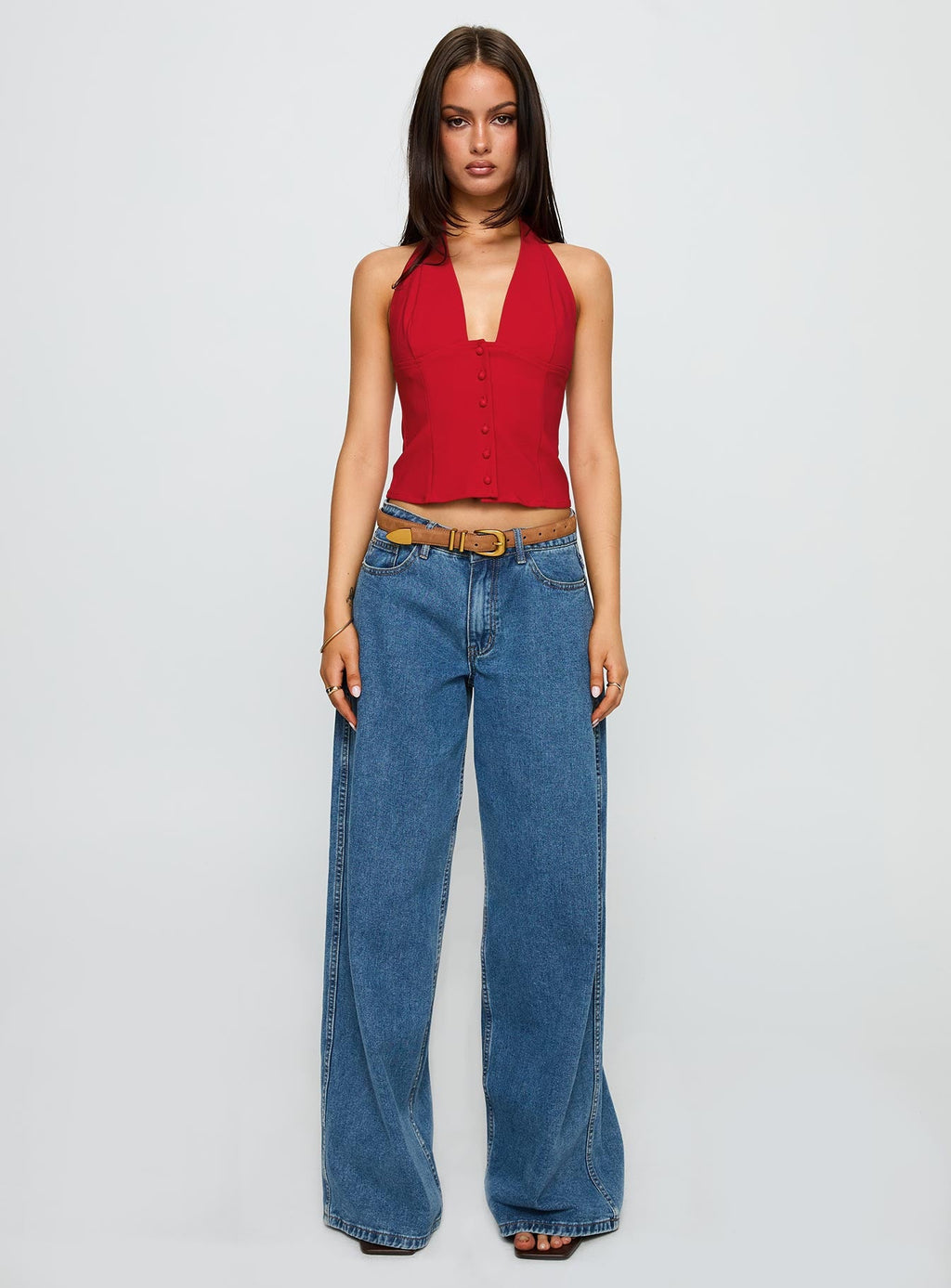 Serefina Halter Top Red