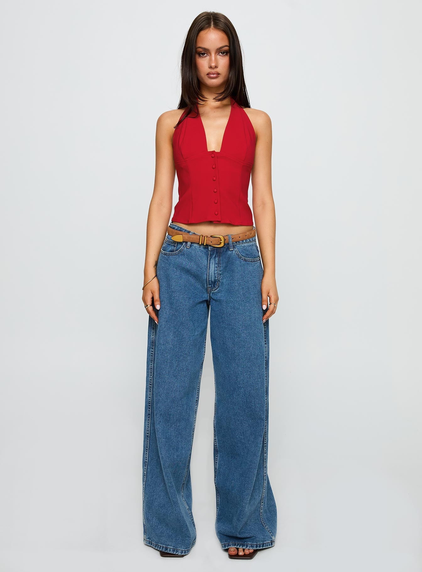 Serefina Halter Top Red