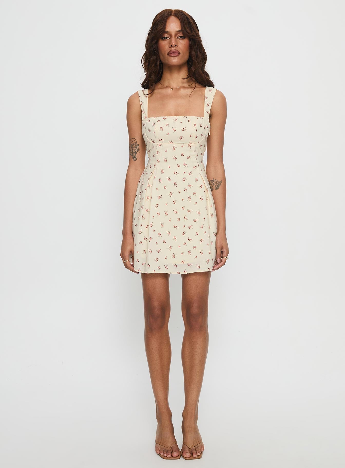 Xanthus Mini Dress Yellow Floral