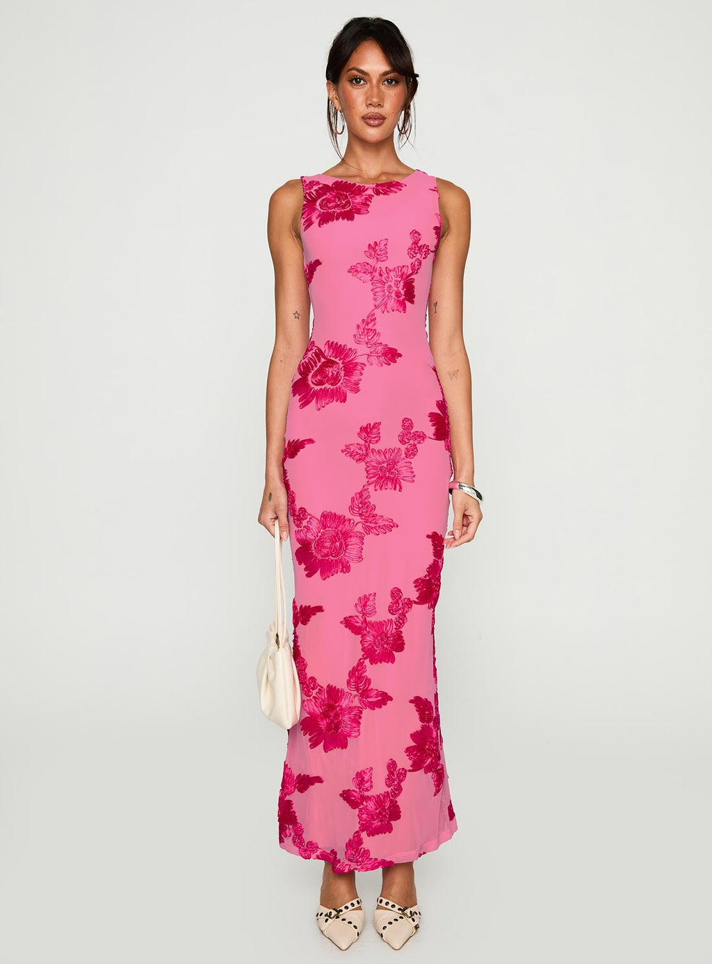 Fionna Floral Maxi Dress Pink