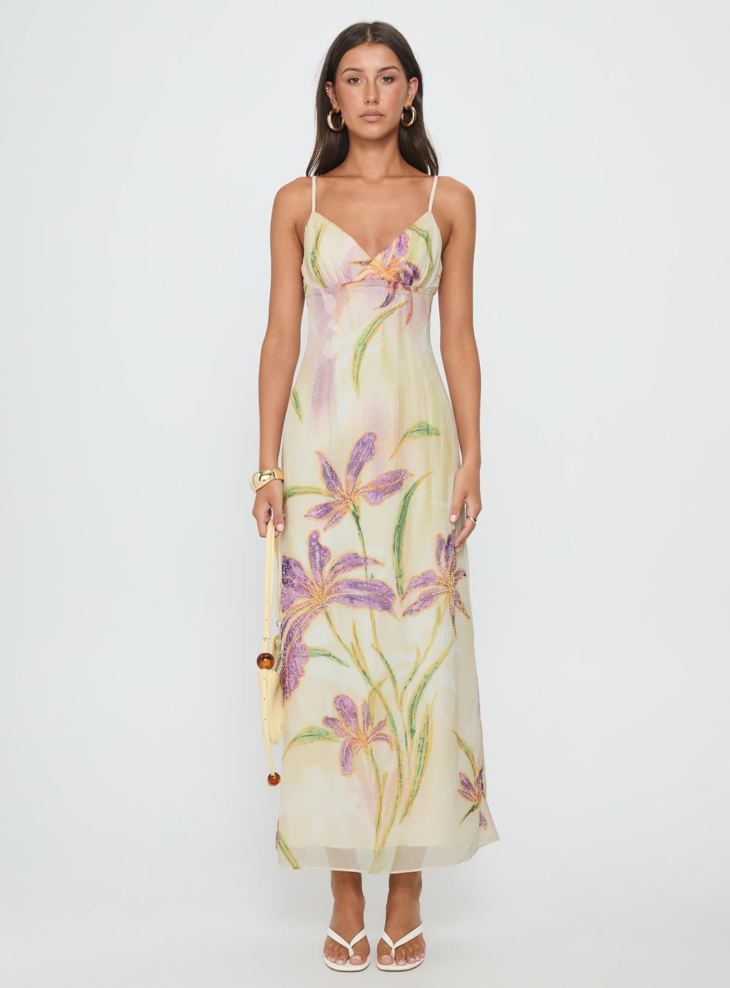 Isakaia Beaded Maxi Dress Floral / Multi