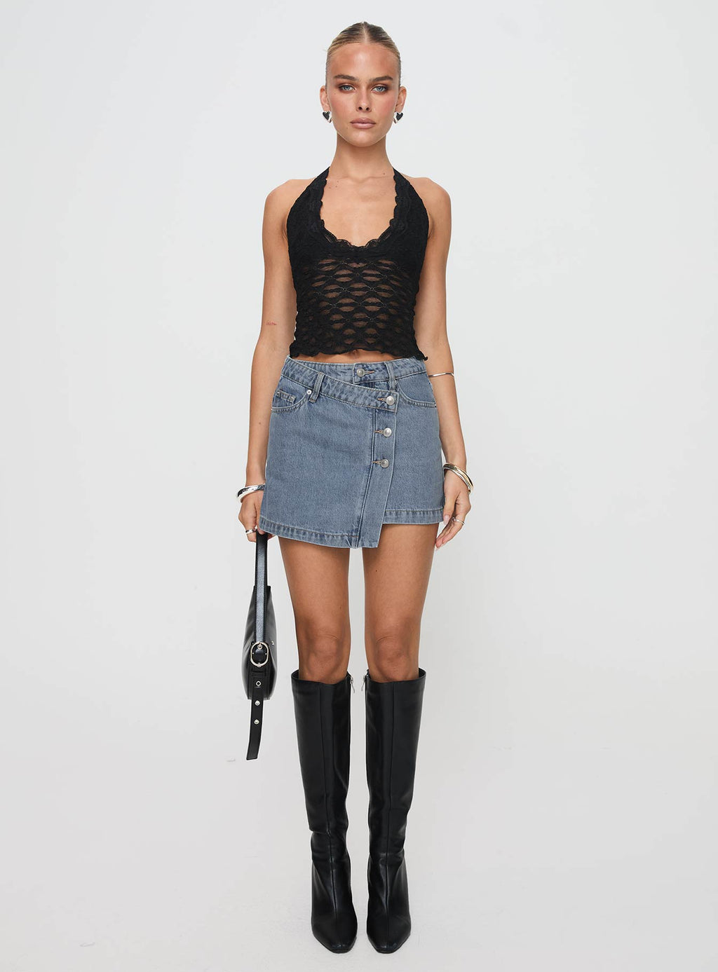 Only Angel Halter Top Black