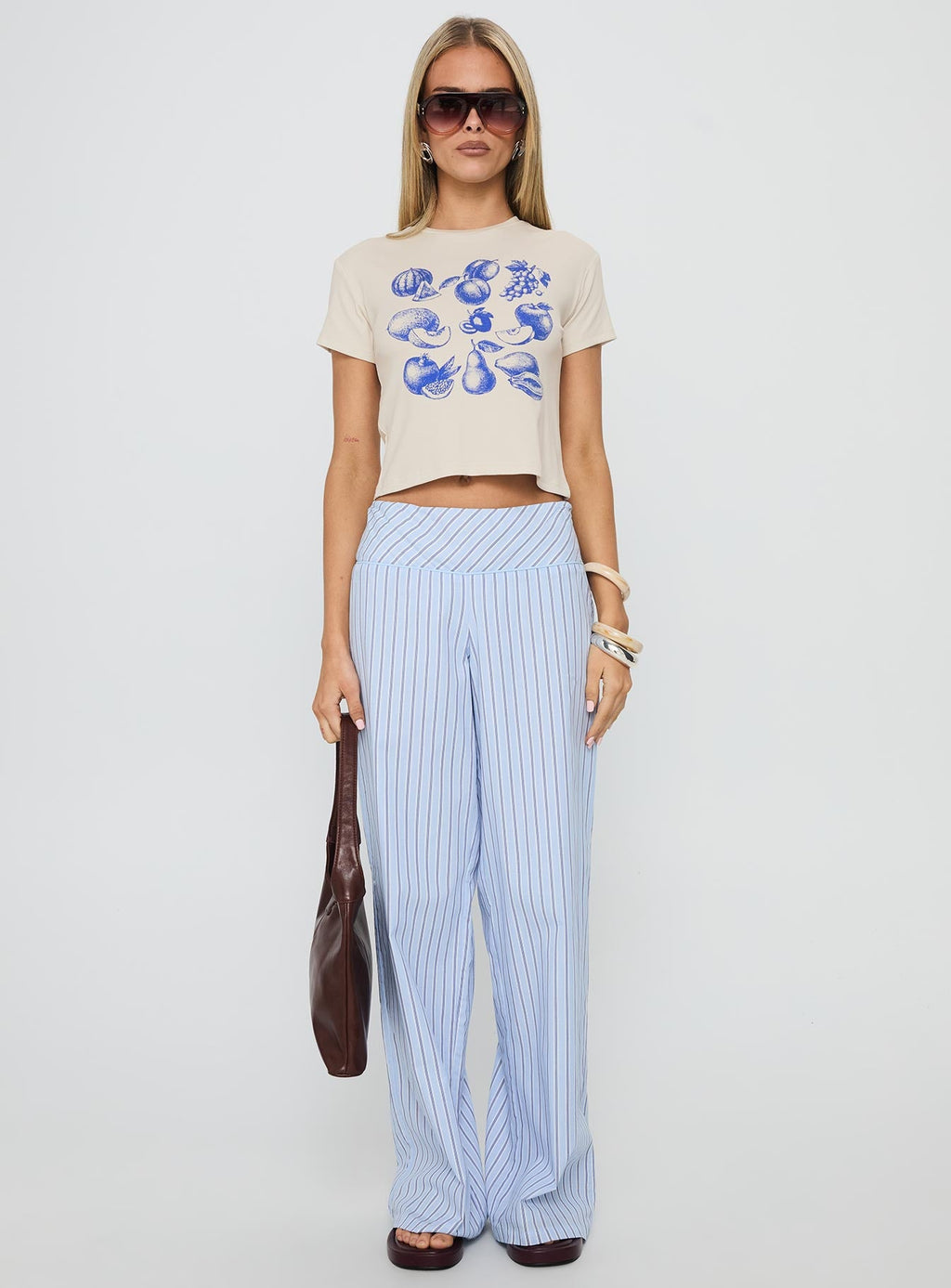 Veggie Patch Graphic Top Grey