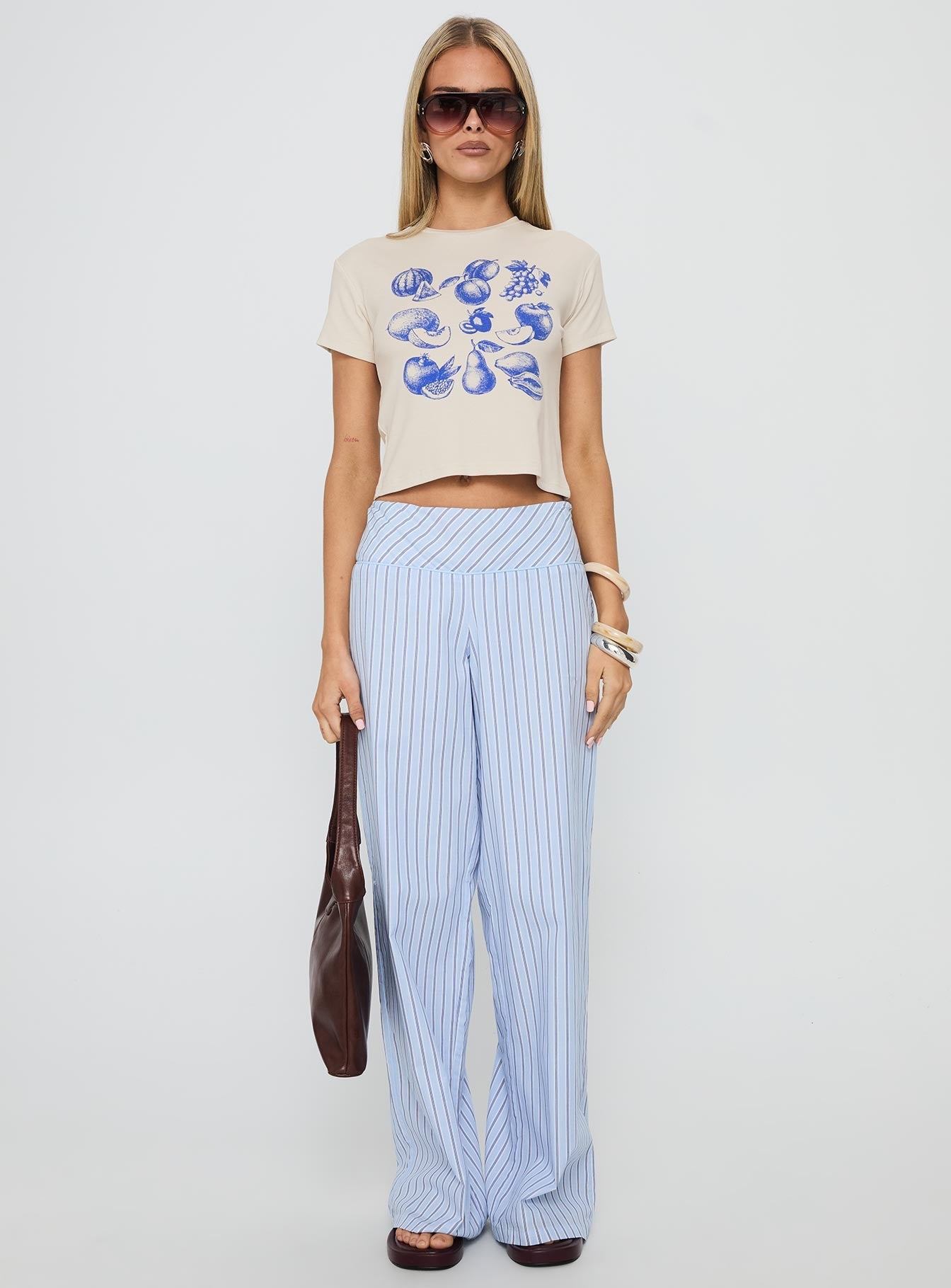 Veggie Patch Graphic Top Grey