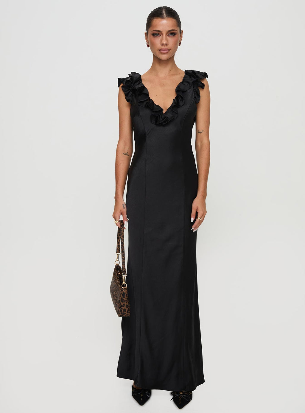 Butacup Frill Maxi Dress Black