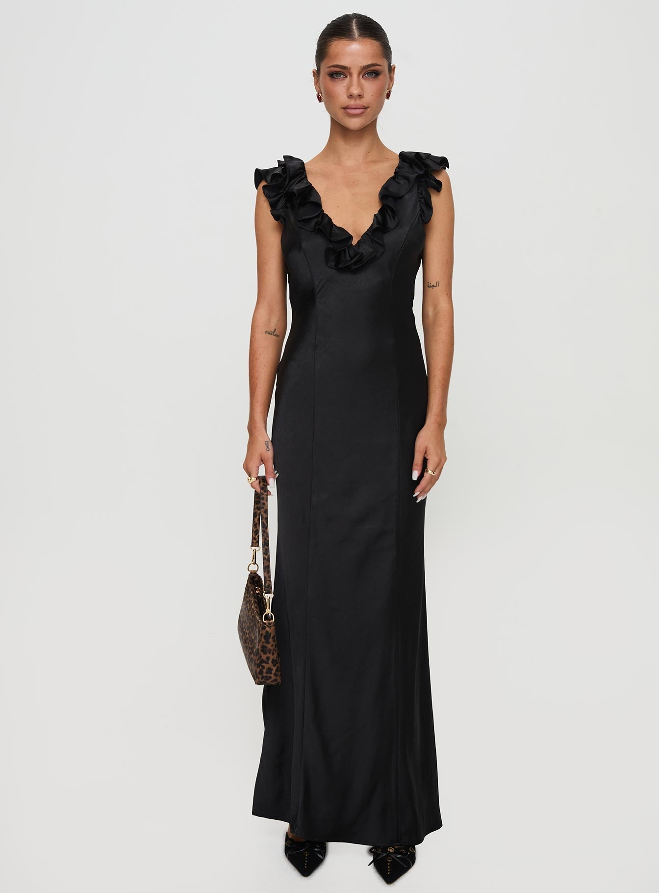 Butacup Frill Maxi Dress Black