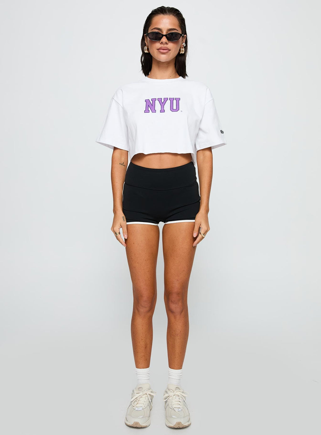 Nyu Track Tee White