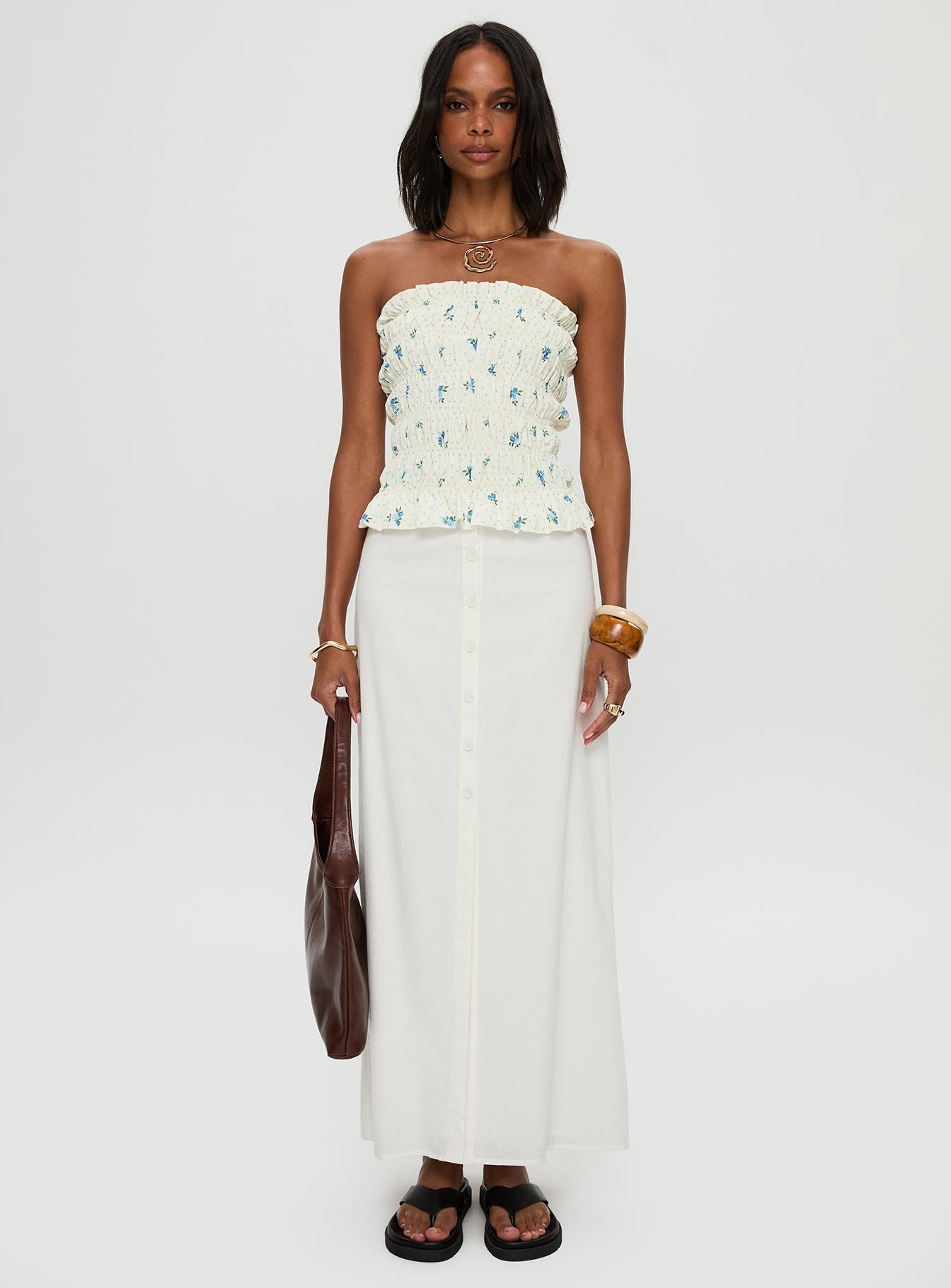 Jasmira Maxi Skirt White