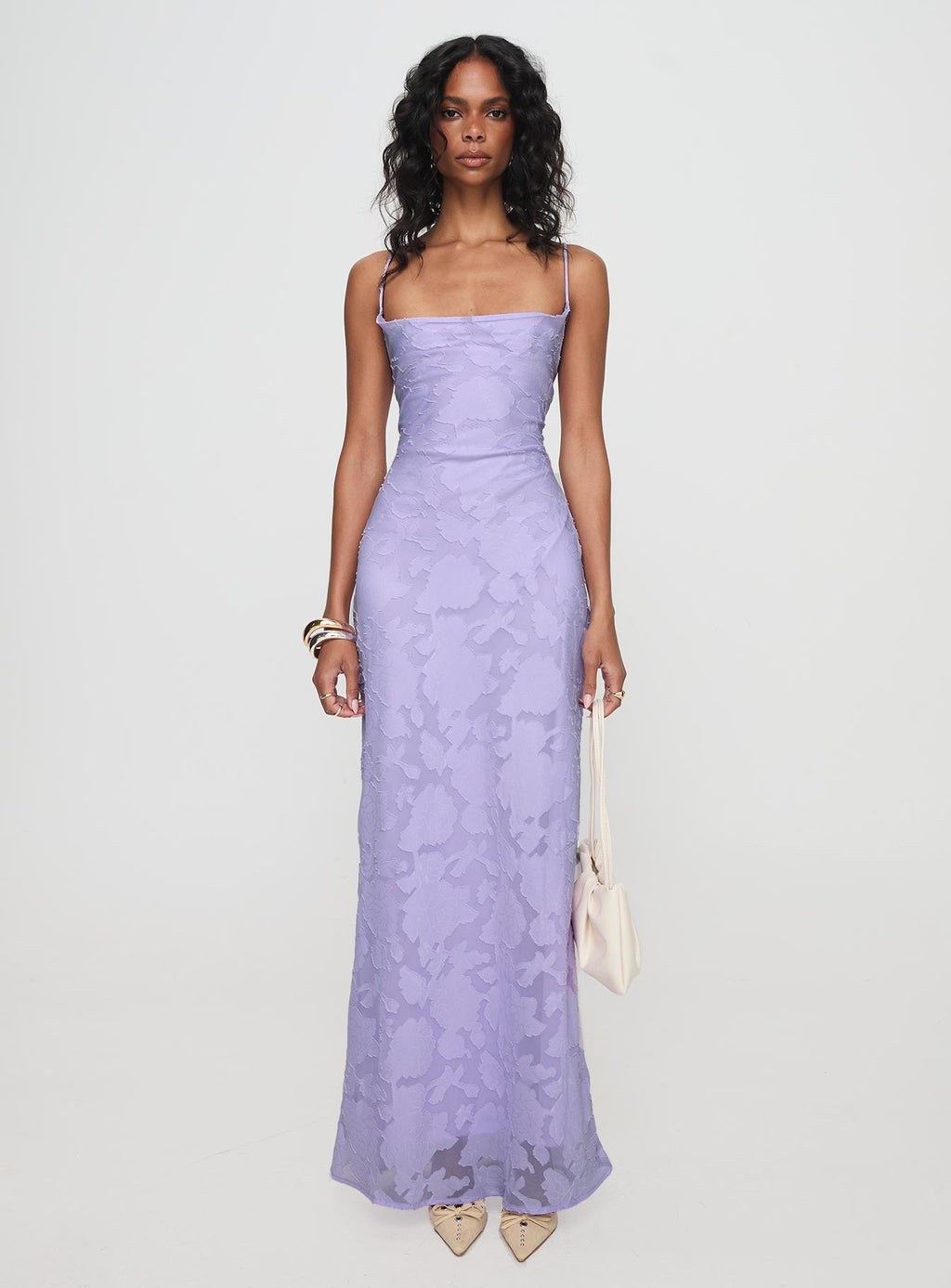 Celena Maxi Dress Lilac Burnout
