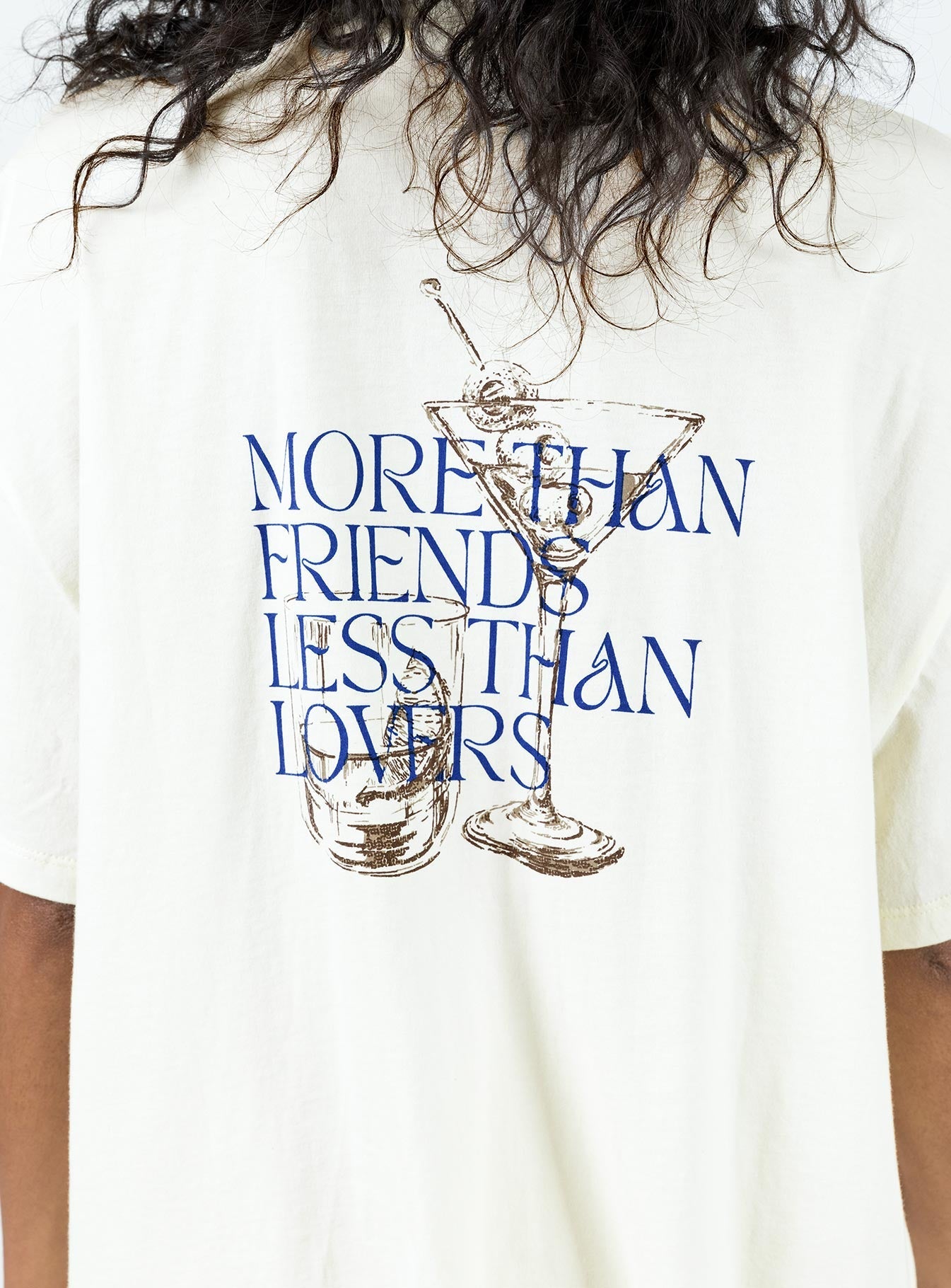 More Than Friends Oversized Tee Off White