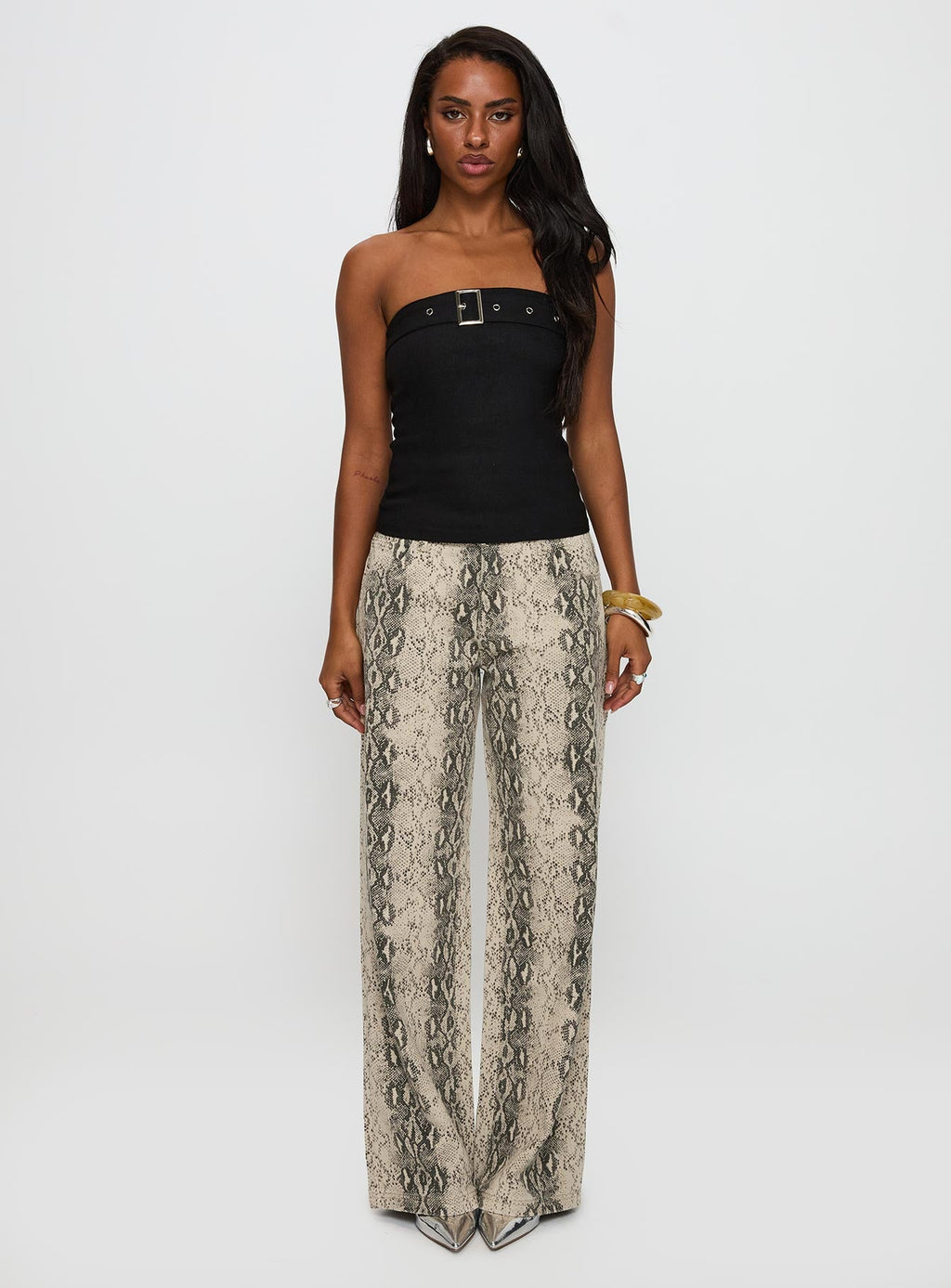 Serpentina Low Rise Straight Leg Jeans Snake