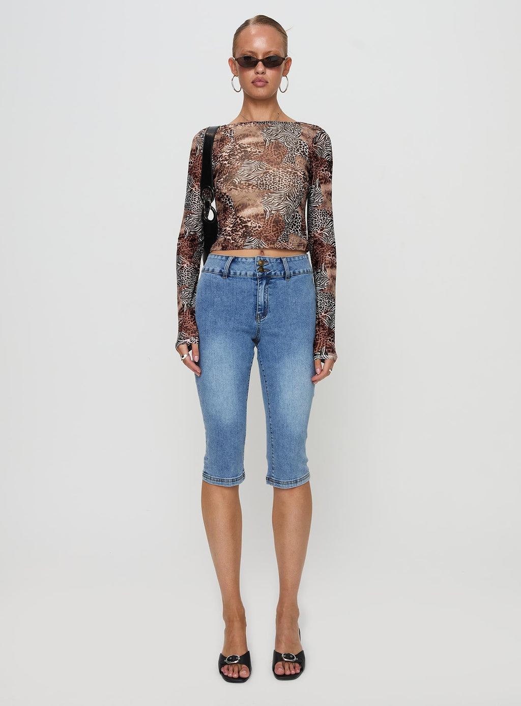 Tied In Long Sleeve Top Leopard