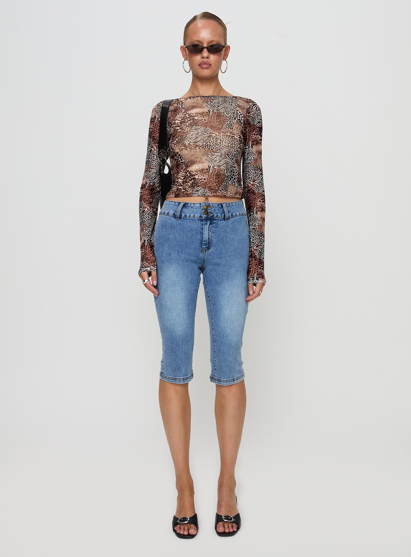 Tied In Long Sleeve Top Leopard