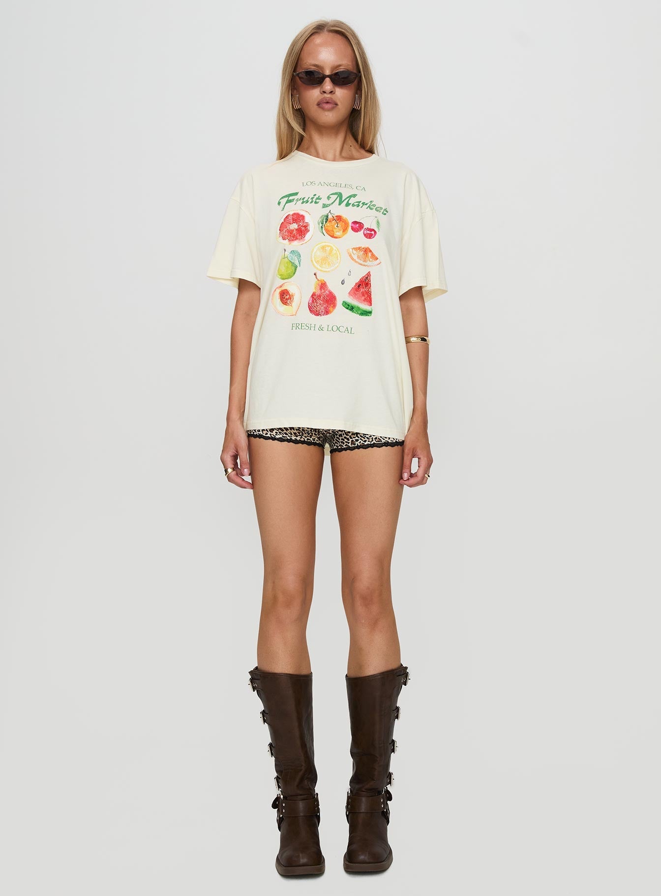 Fruit Market Oversized Tee White