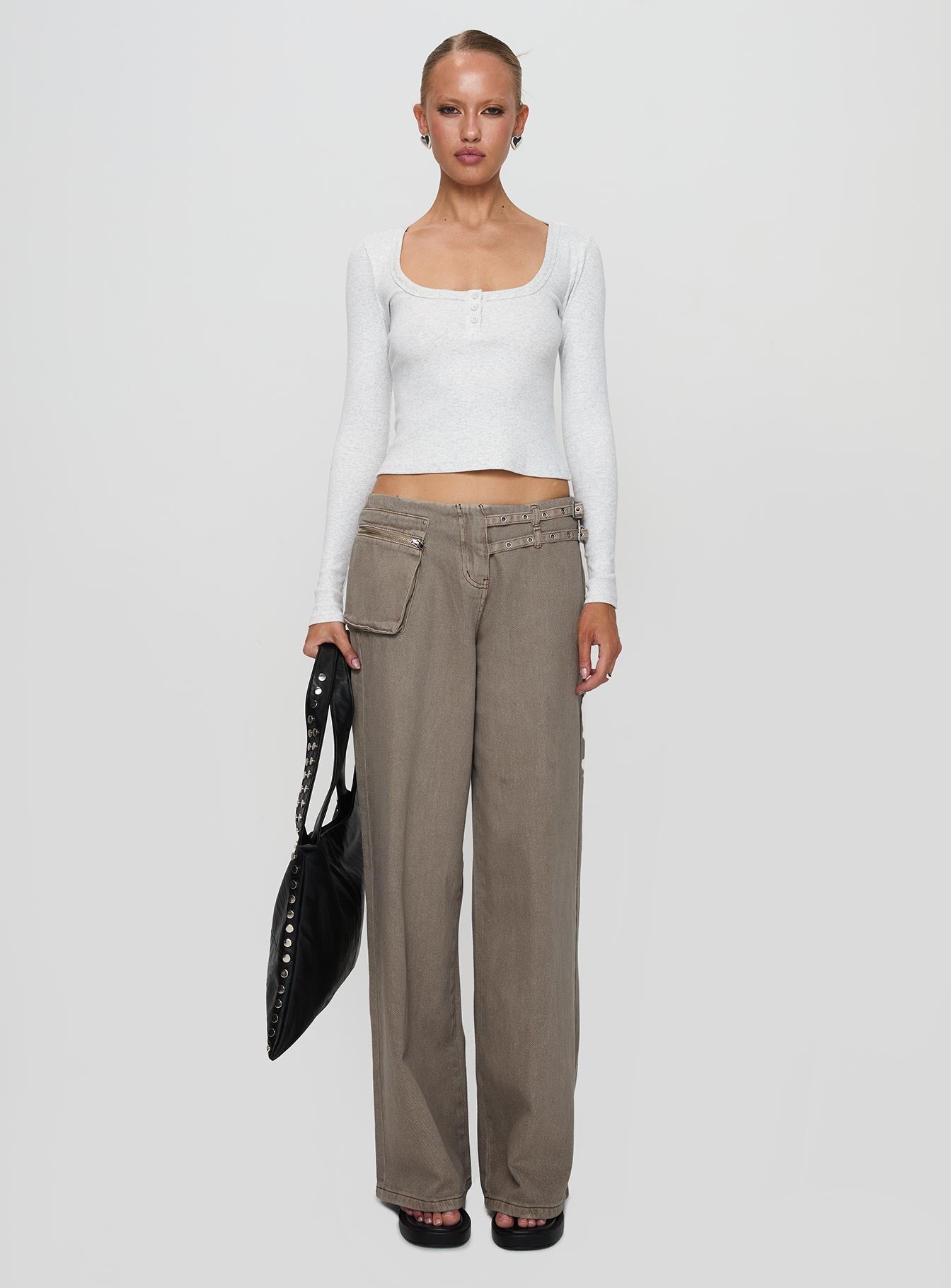 Daphine Long Sleeve Top Grey