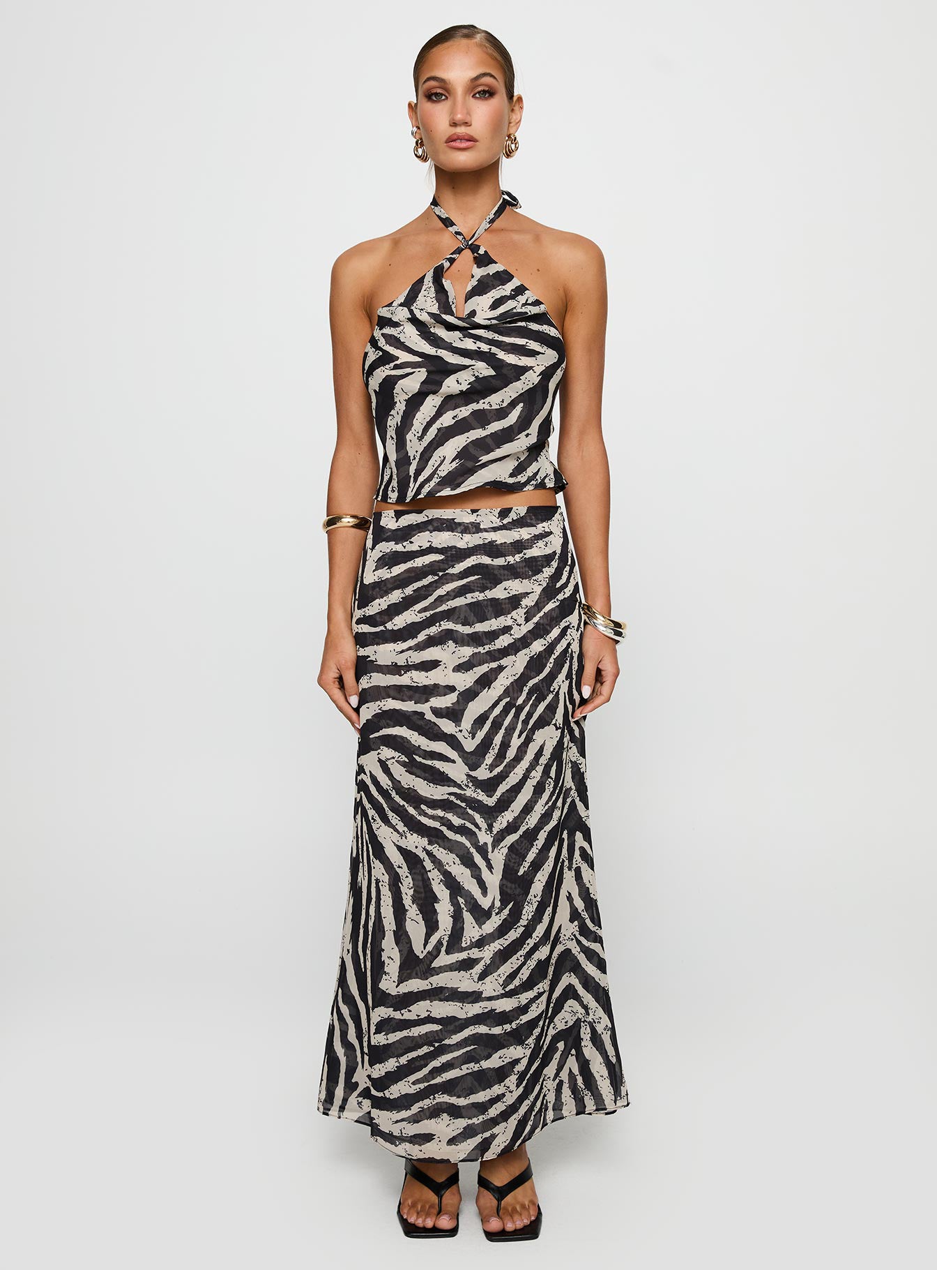 Eleganza Maxi Skirt Zebra
