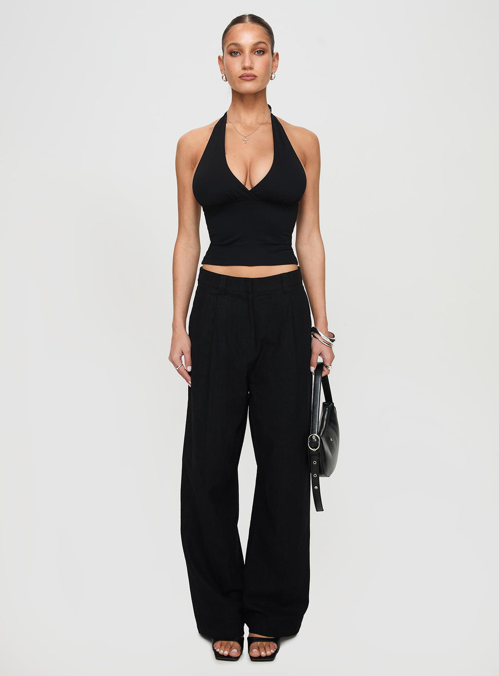 Whimsy Halter Top Black