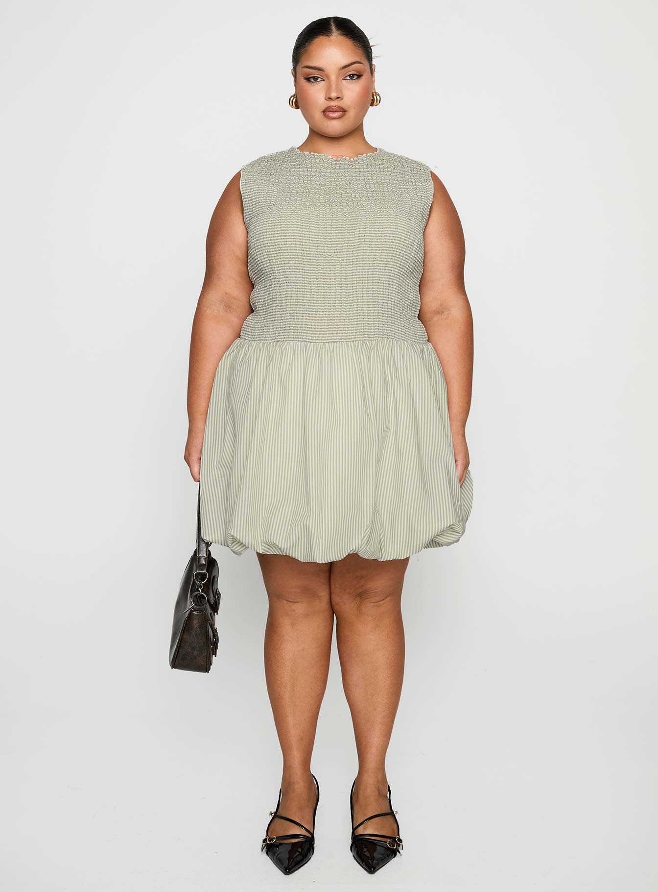Narnie Mini Dress Sage Curve