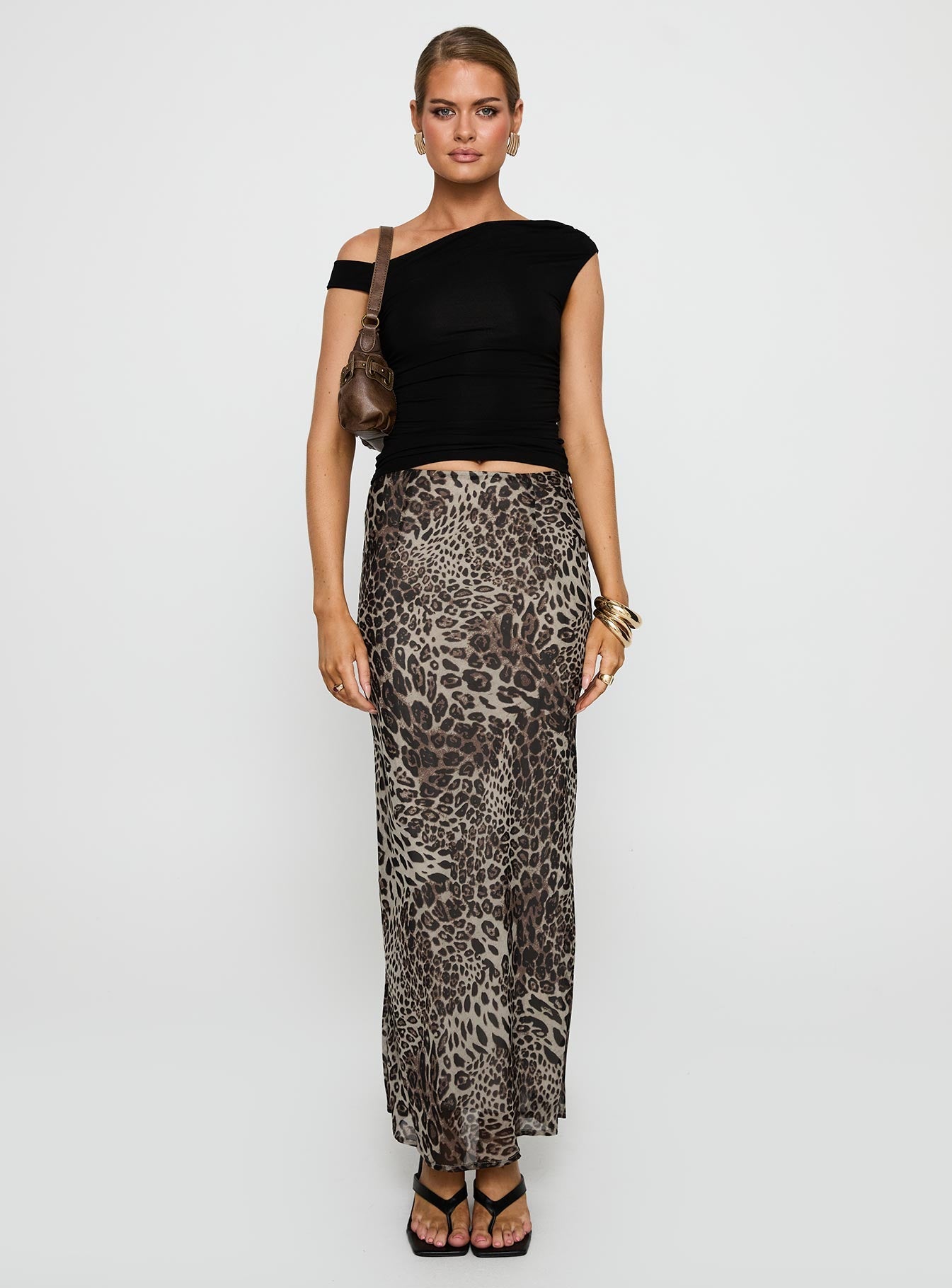 Manda Maxi Skirt Leopard