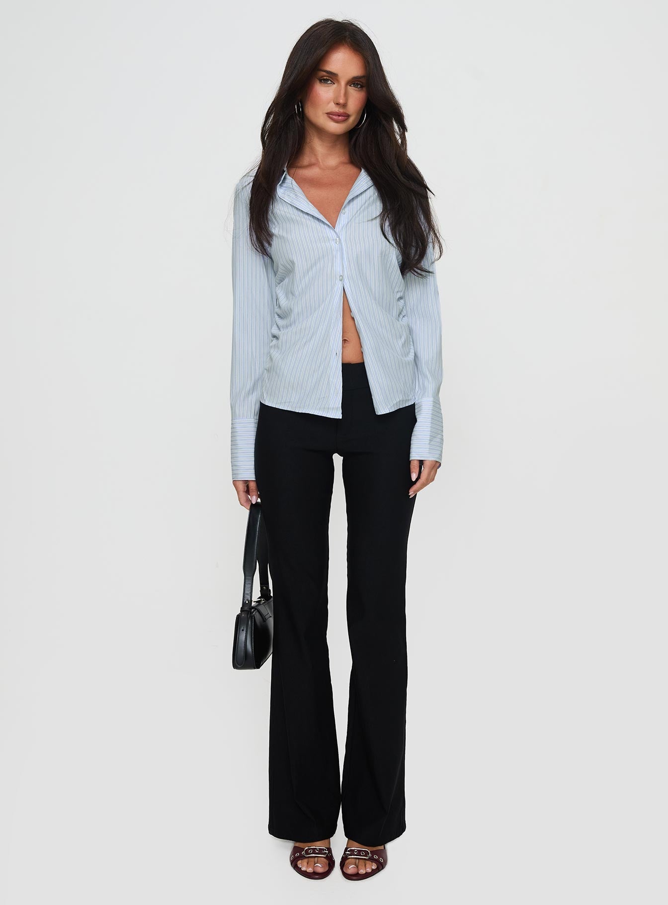 Rush Hour Long Sleeve Top Blue Stripe