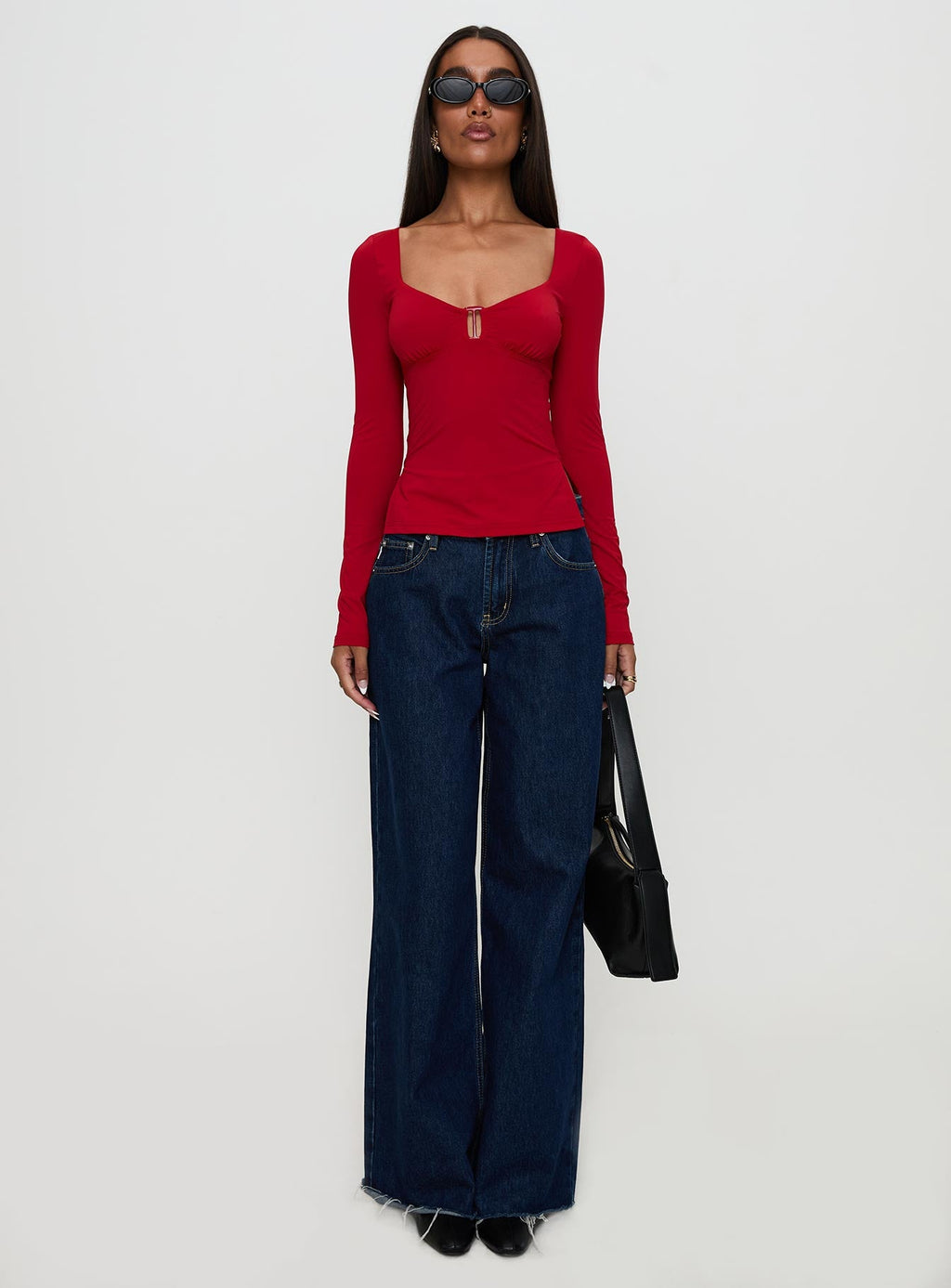 Keane Long Sleeve Top Red