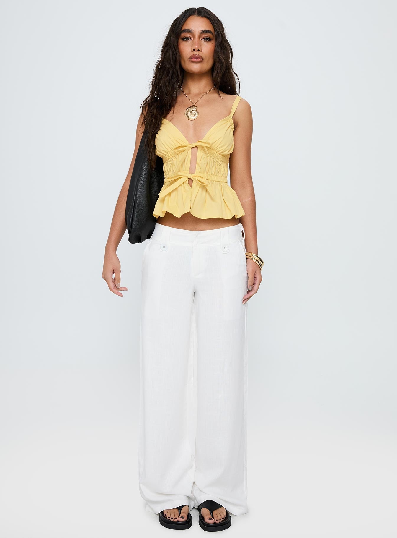 Pedra Wide Leg Pant White