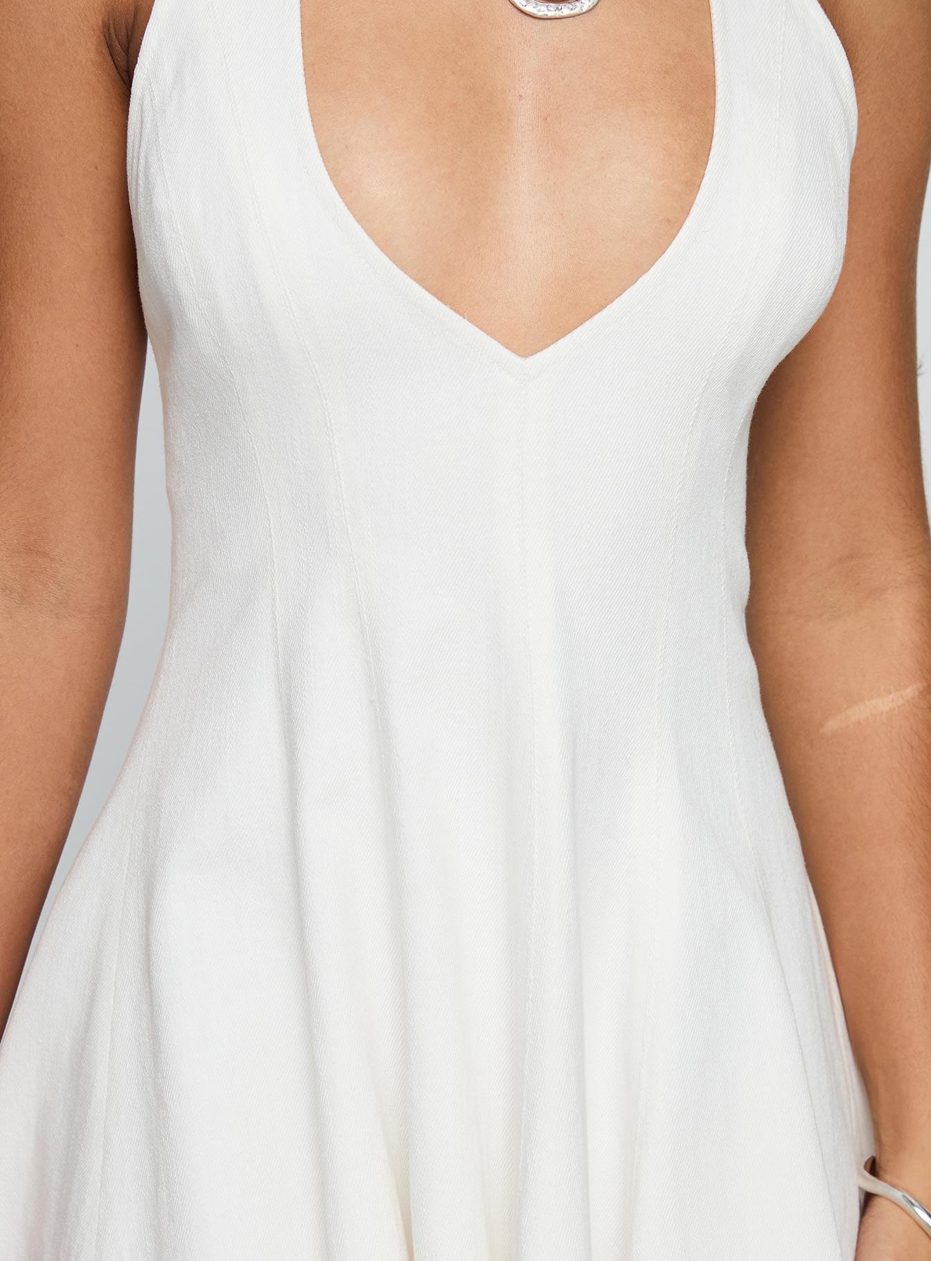 Out Of Nowhere Halter Mini Dress White