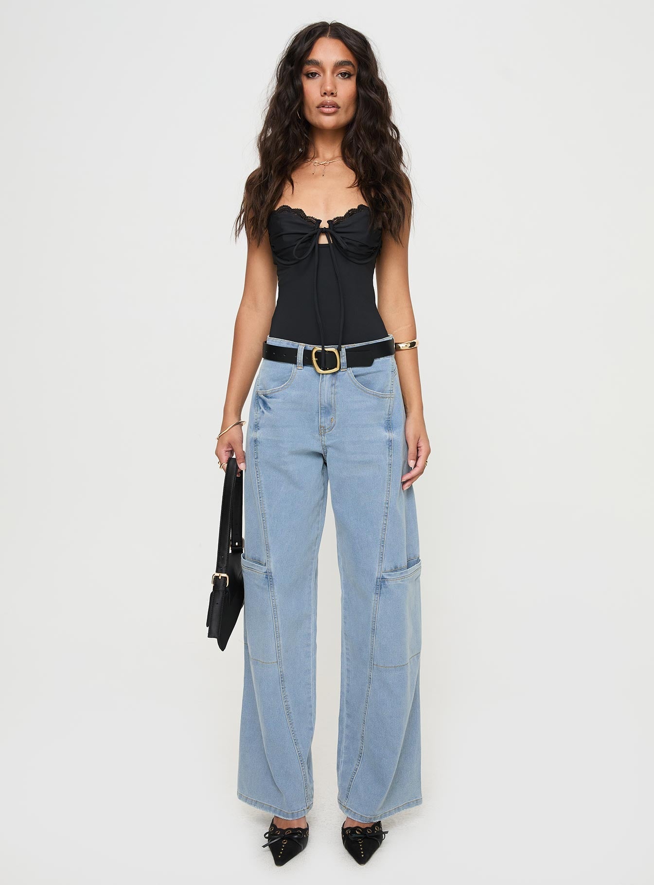 Calendar Low Rise Jeans Vintage Wash