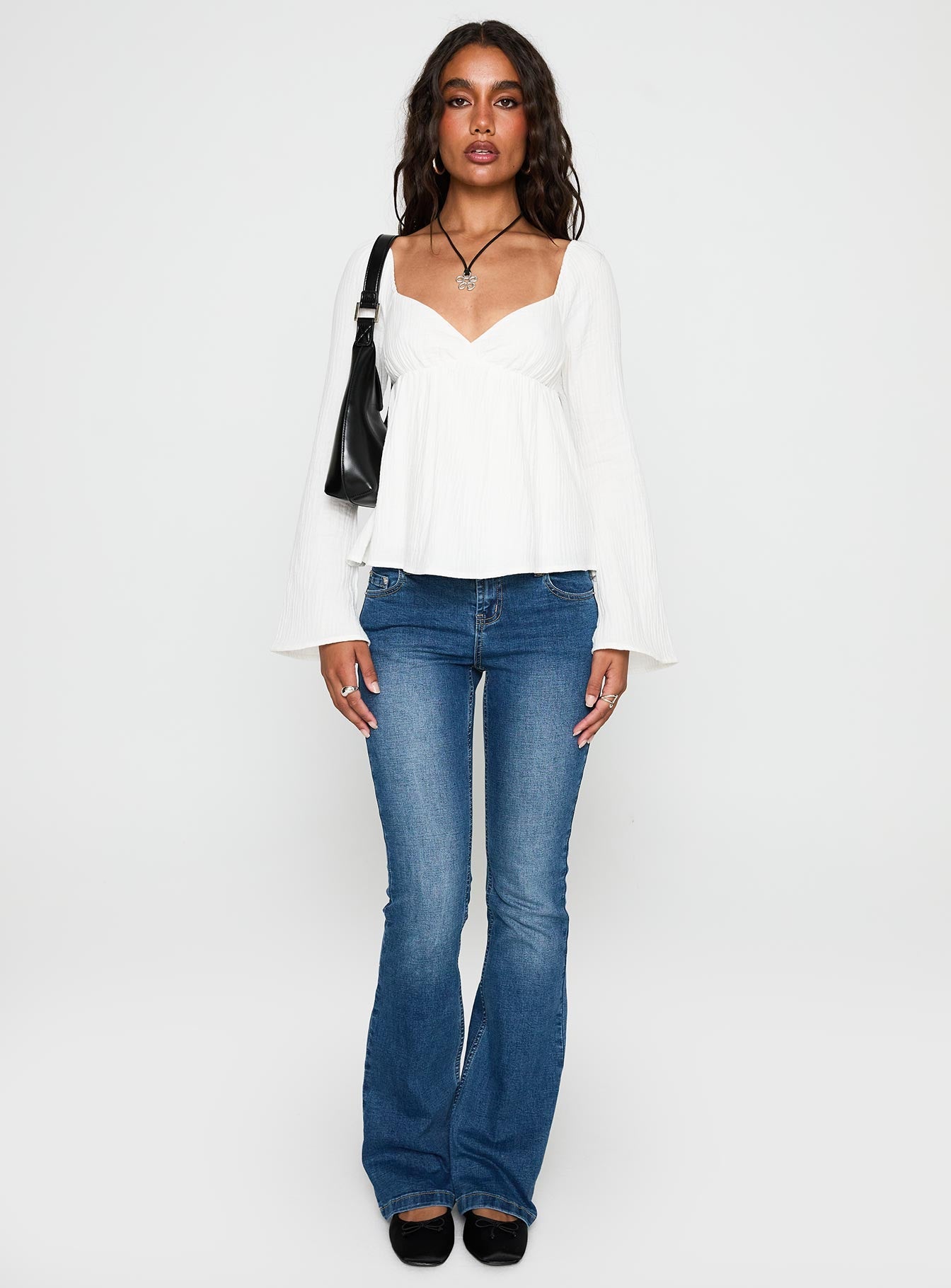 Khalea Long Sleeve Top White