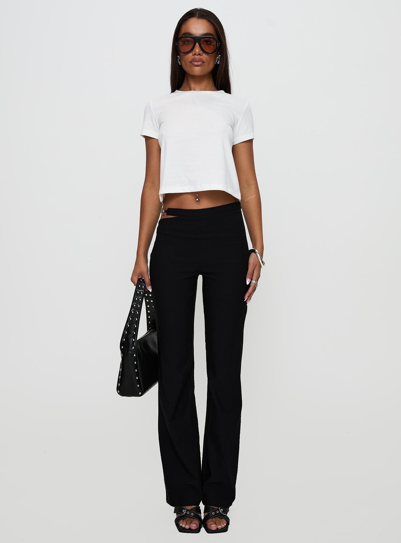 Eyes On You Flare Pants Black