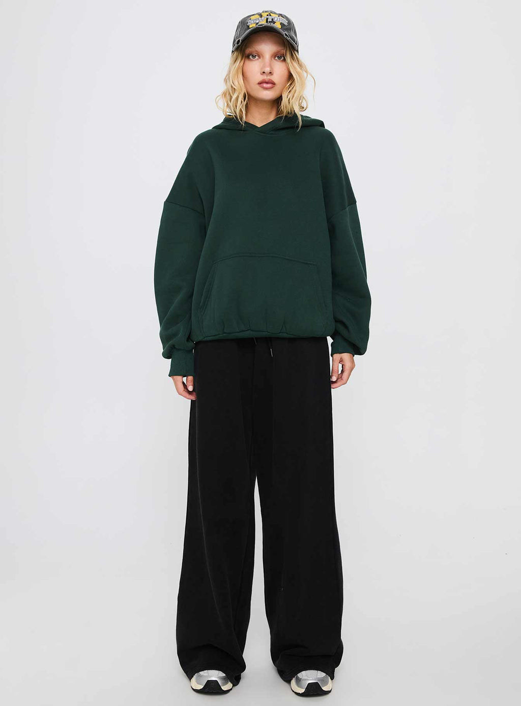 Good Luck Graphic Hoodie Green / Blue