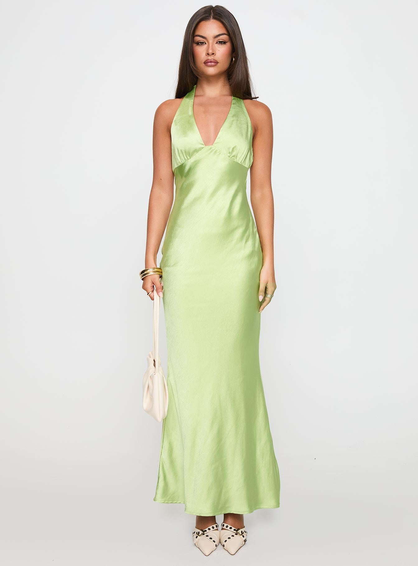 Gloriana Halter Maxi Dress Green