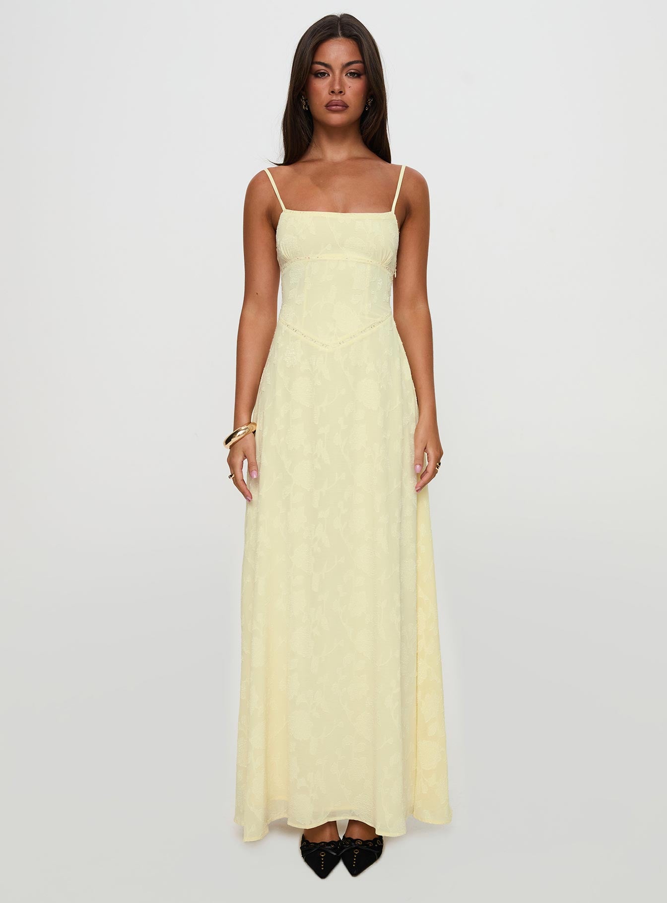 South Of France Maxi Dress Yellow Petite