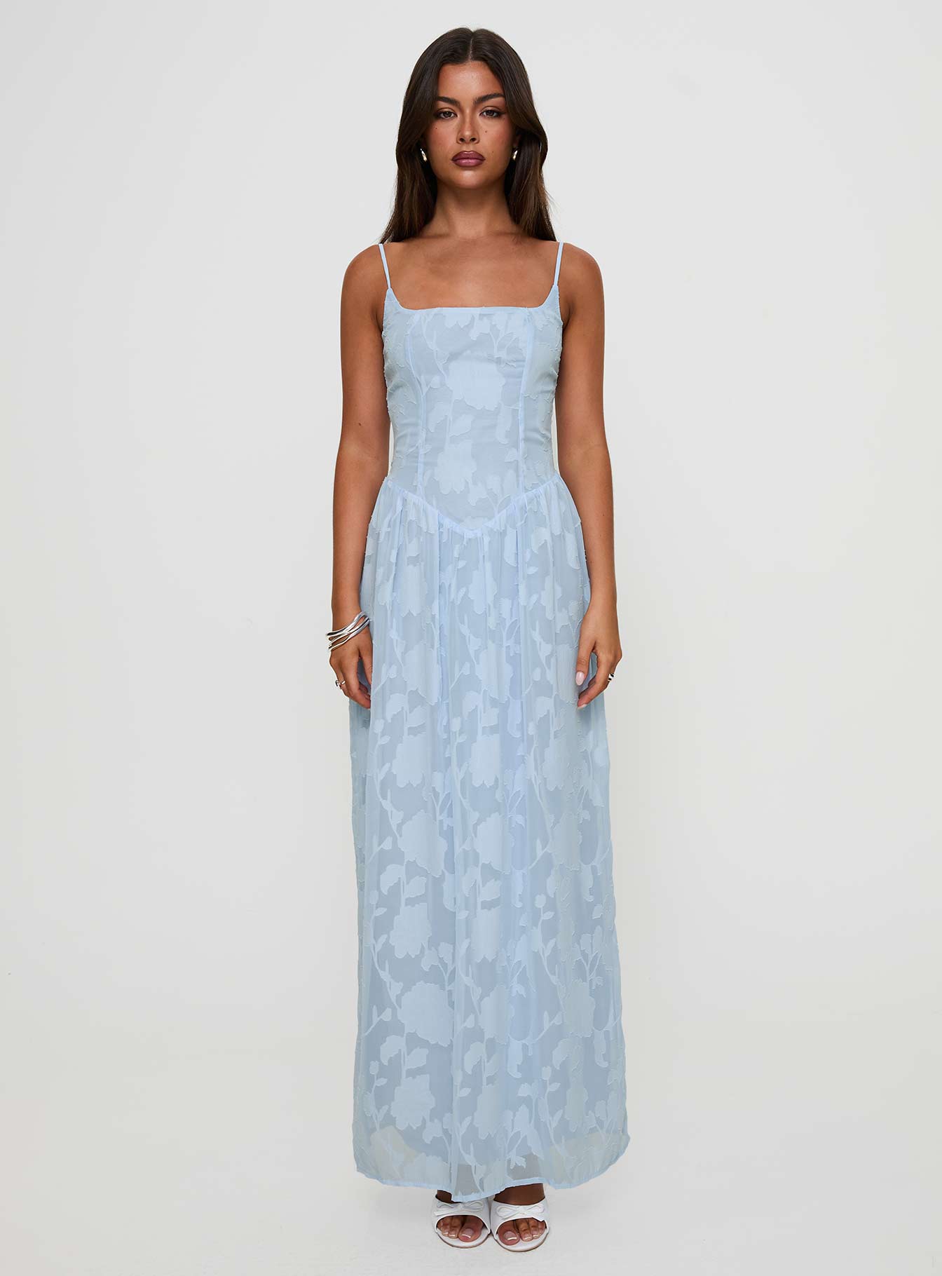 Angeleina Maxi Dress Blue Floral