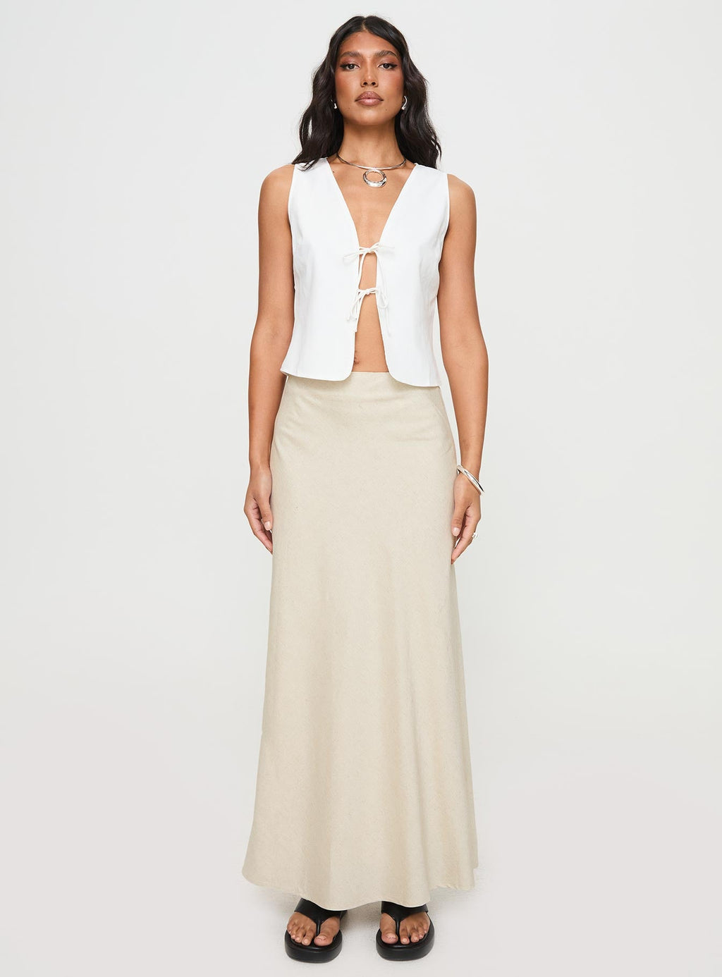 All In Maxi Skirt Beige