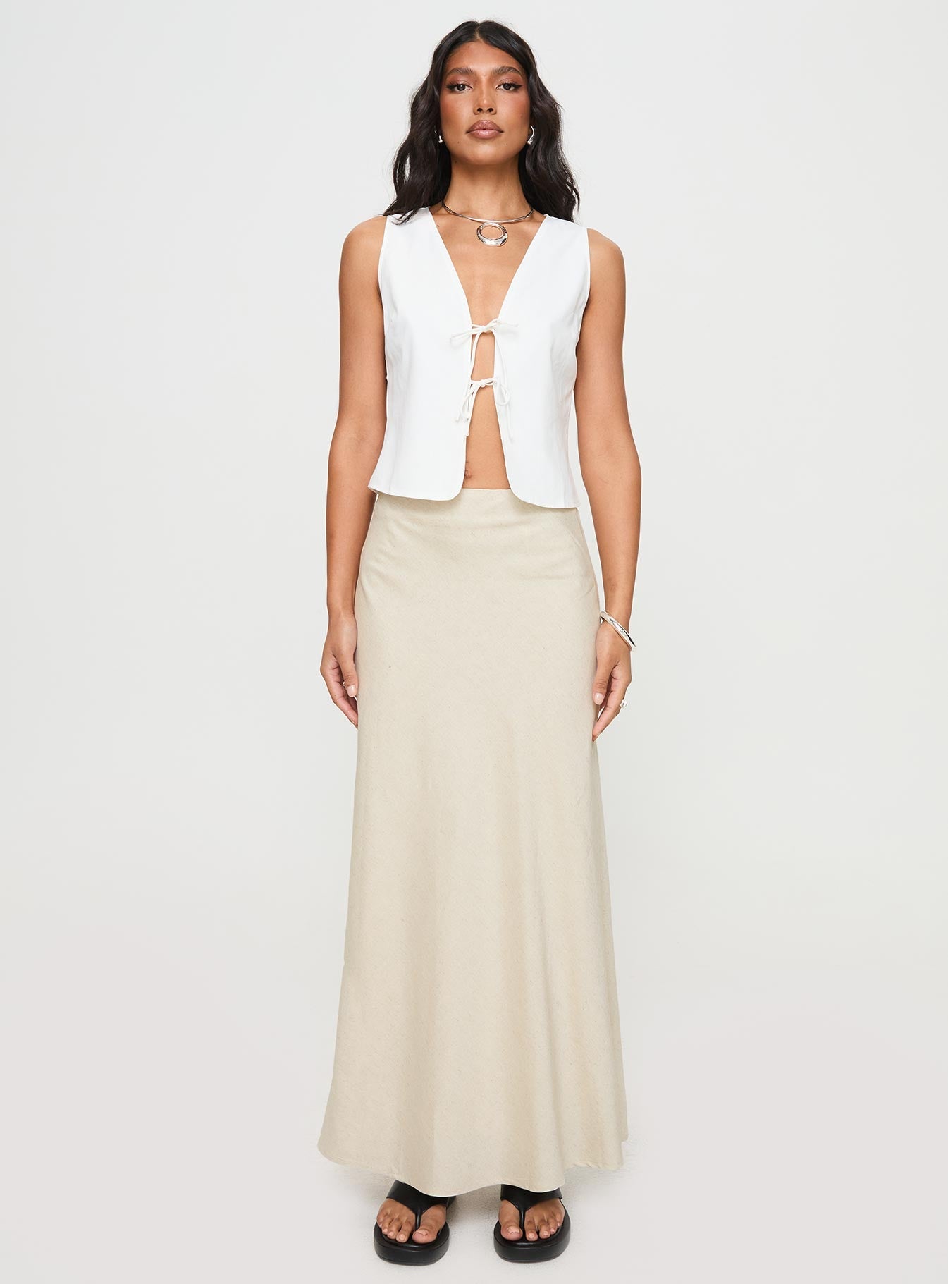 All In Maxi Skirt Beige