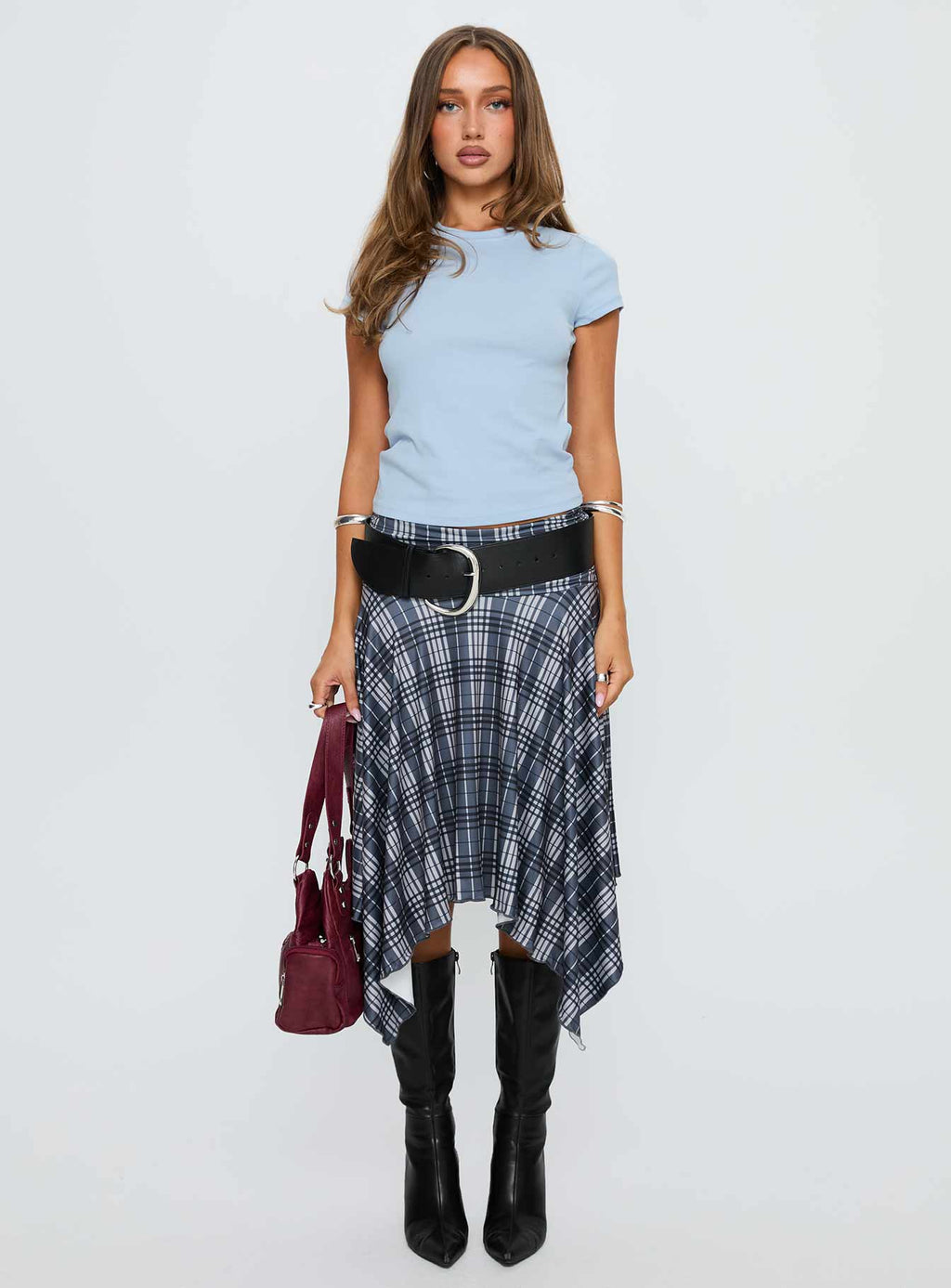 Prestige Longline Baby Tee Soft Blue