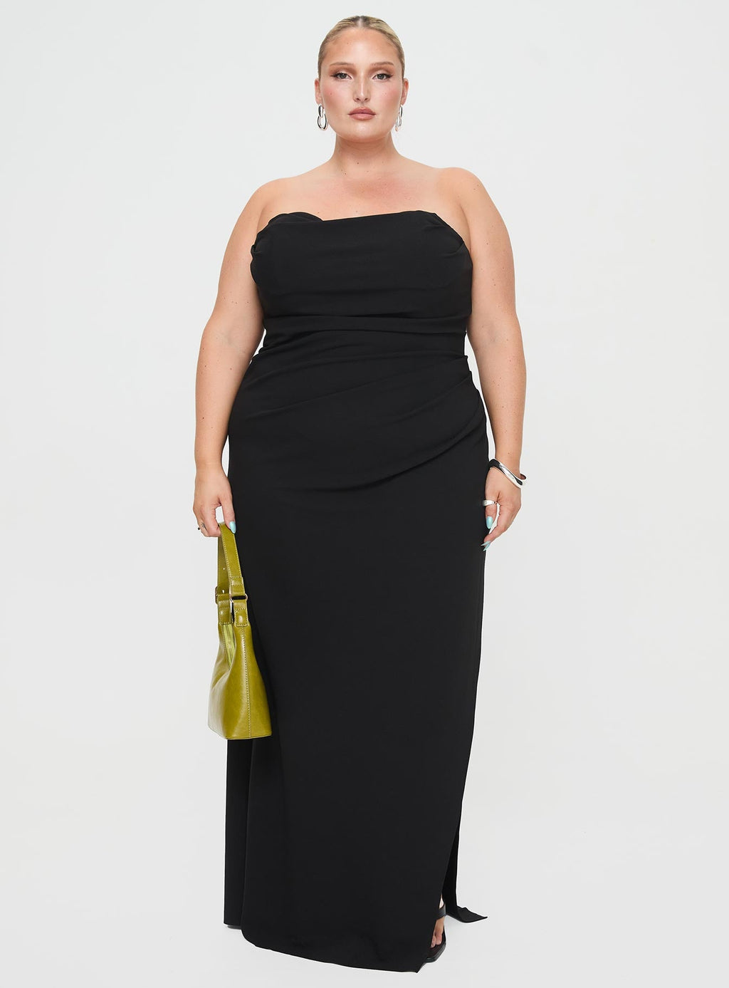Ferri Strapless Maxi Dress Black Curve