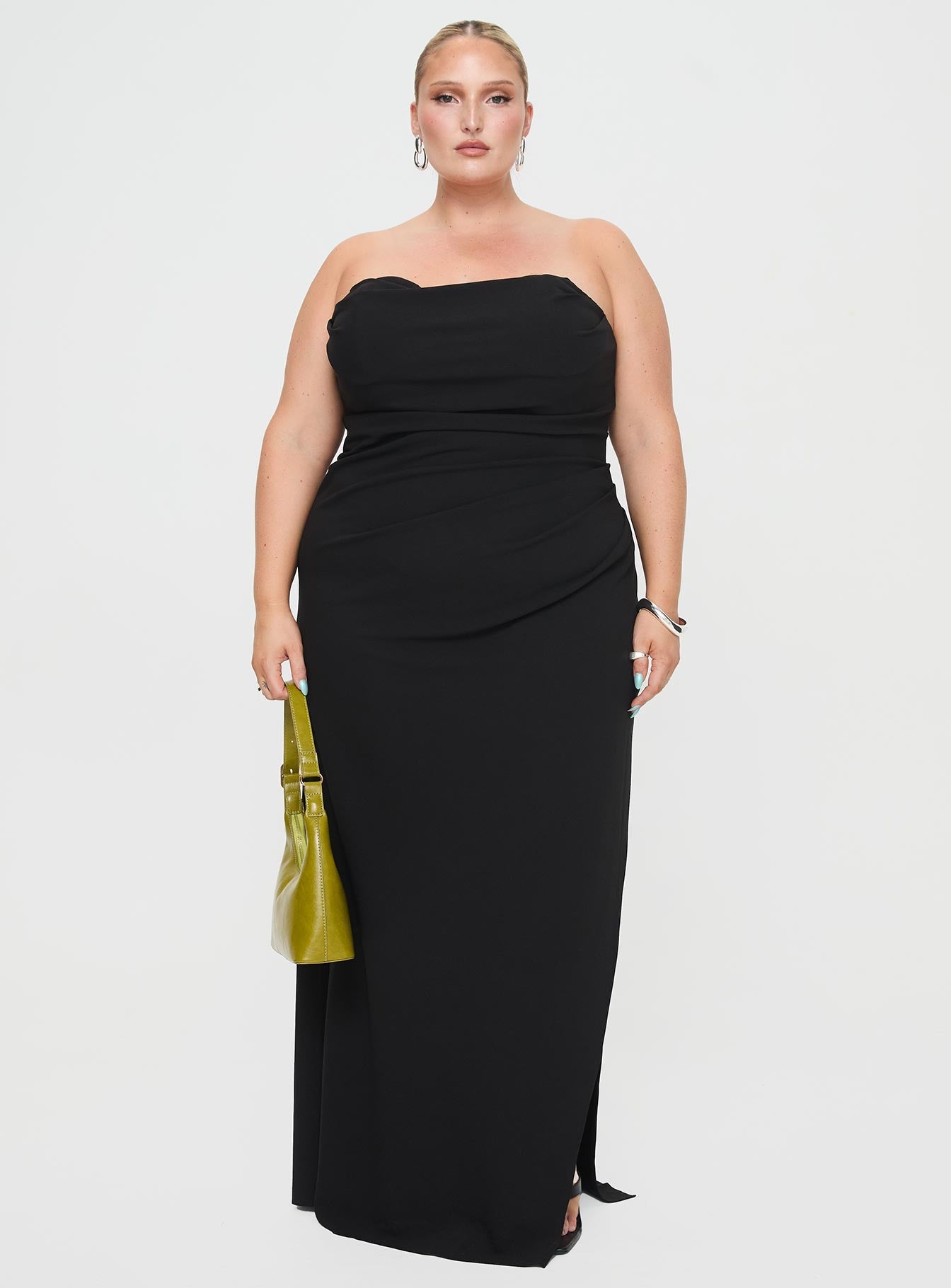 Ferri Strapless Maxi Dress Black Curve