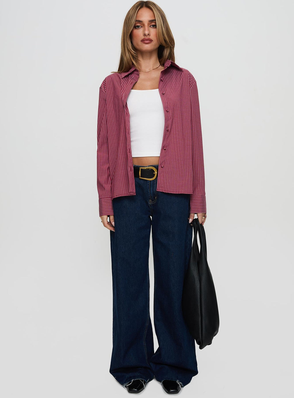 Mandisa Long Sleeve Top Red Stripe